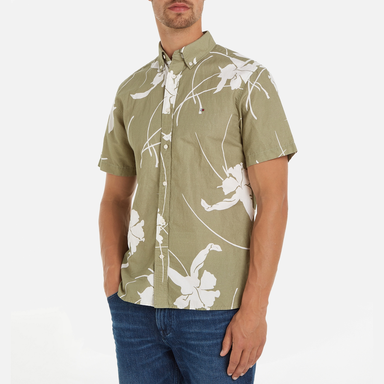 Tommy Hilfiger Tropical Print Organic Cotton Shirt