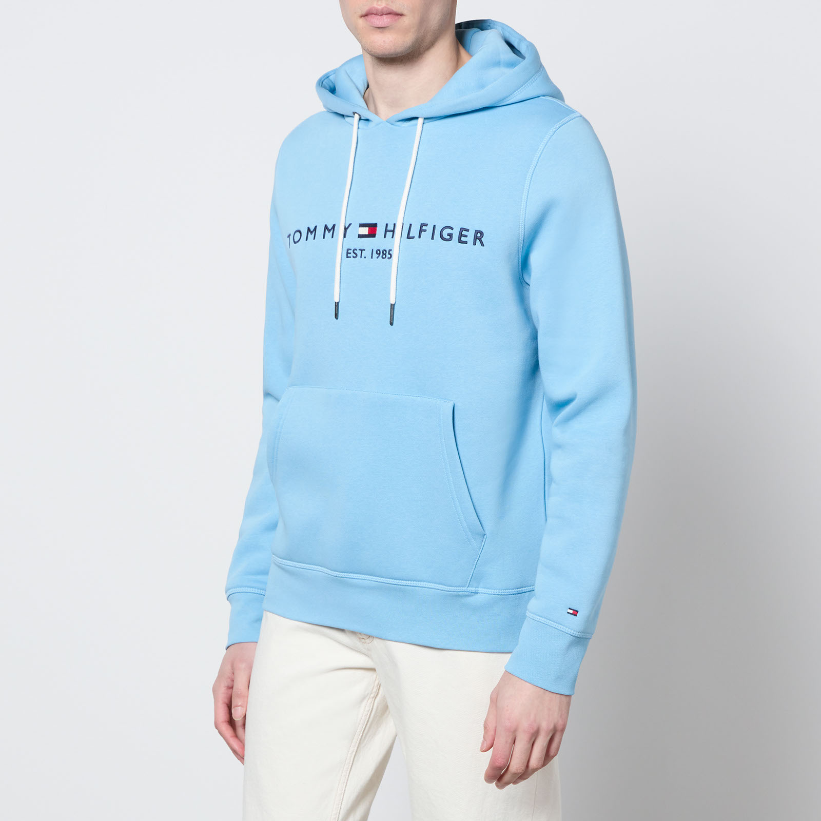 Tommy Hilfiger Logo-Embroidered Cotton-Blend Jersey Hoodie