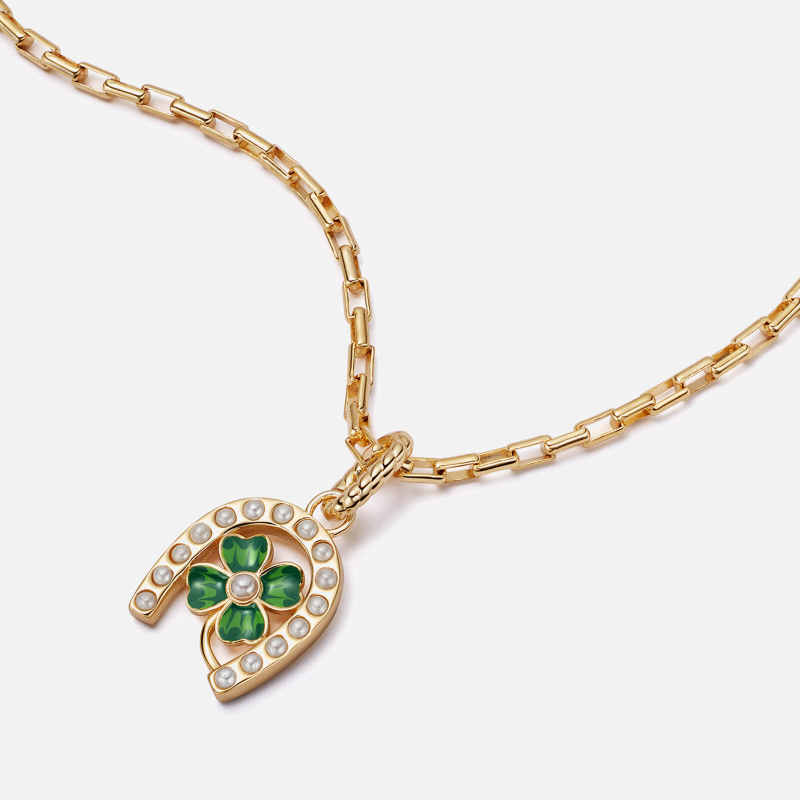 Daisy London x Shrimps Clover 18-Karat Gold-Plated Sterling Silver Necklace