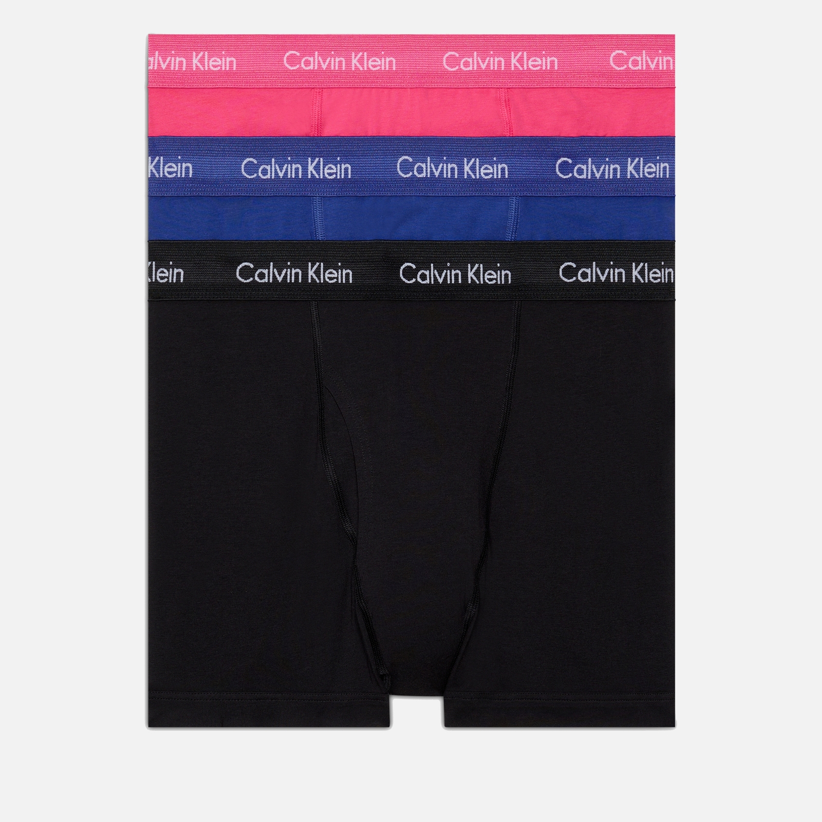 Calvin Klein Wicking 3-Pack Stretch Cotton-Blend Trunk Boxers