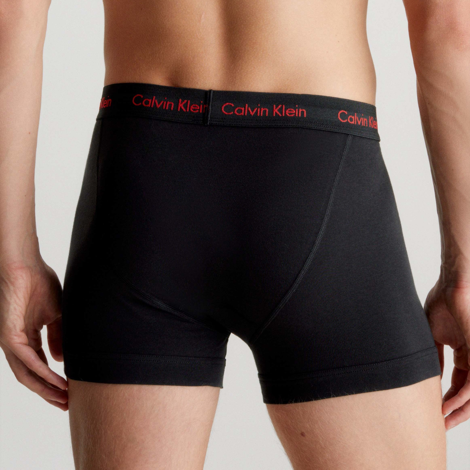 calvin klein wicking 3-pack stretch cotton-blend trunk boxers - s