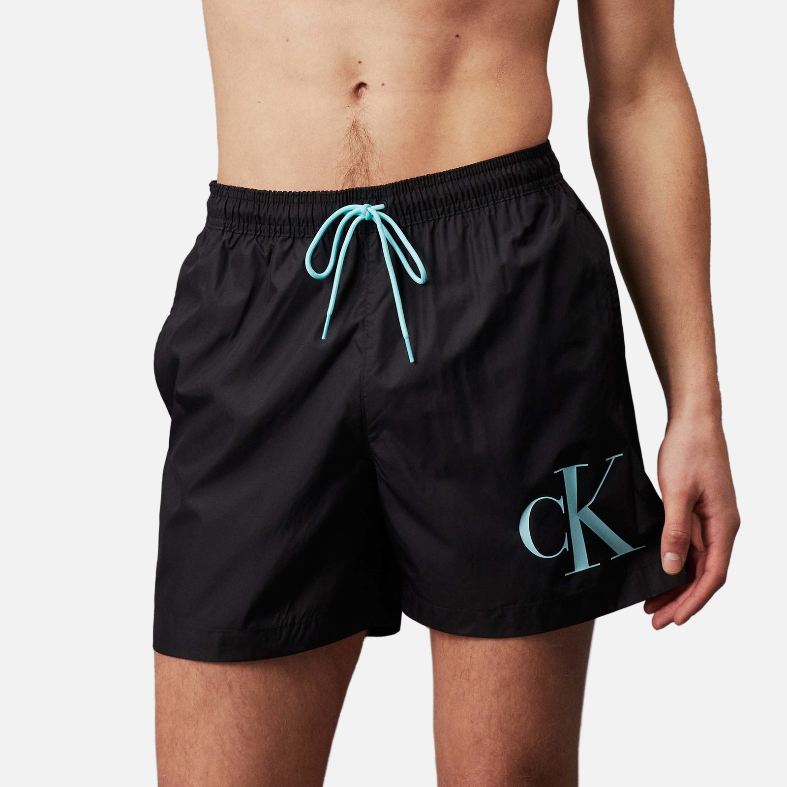 Calvin Klein Swimwear Men's Monogram Medium Swimming Shorts - Black