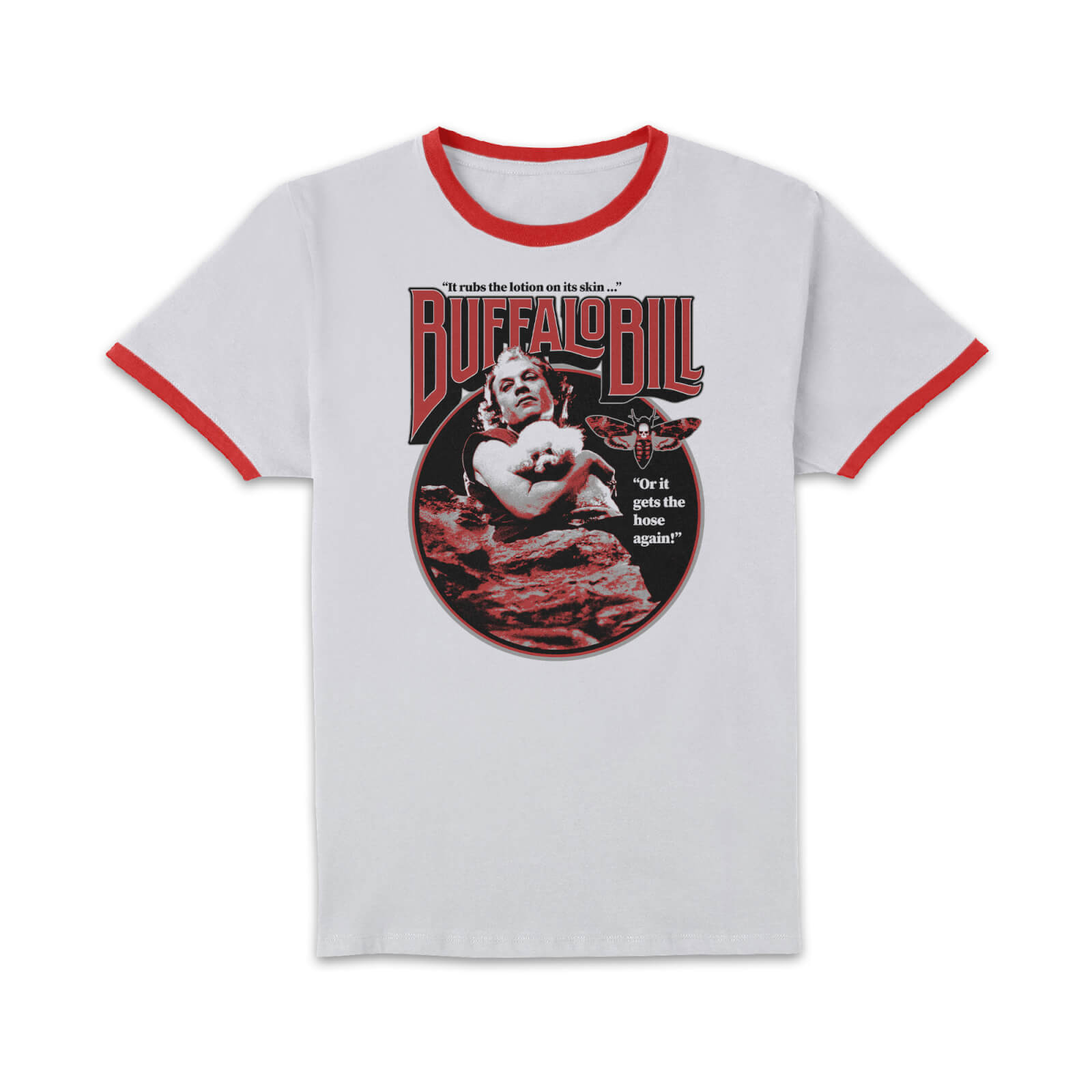 Buffalo Bill Unisex Ringer T-Shirt – White/Red – XS – White/Red