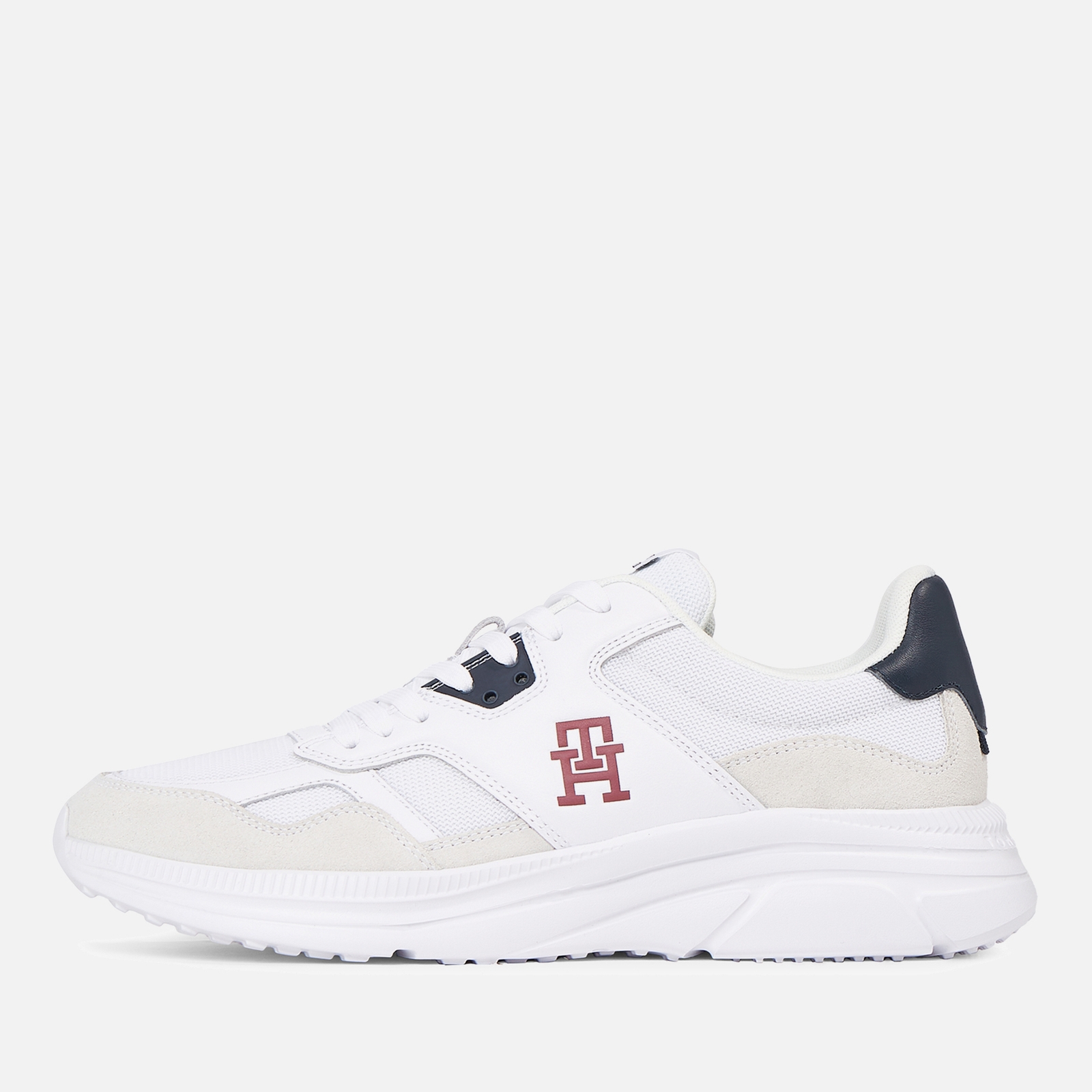 Tommy Hilfiger Suede and Mesh Running Style Trainers