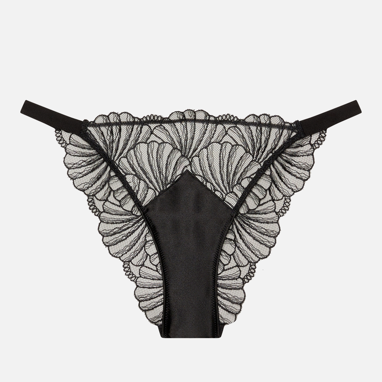 Calvin Klein Sheer Embroidered Stretch-Lace Thong