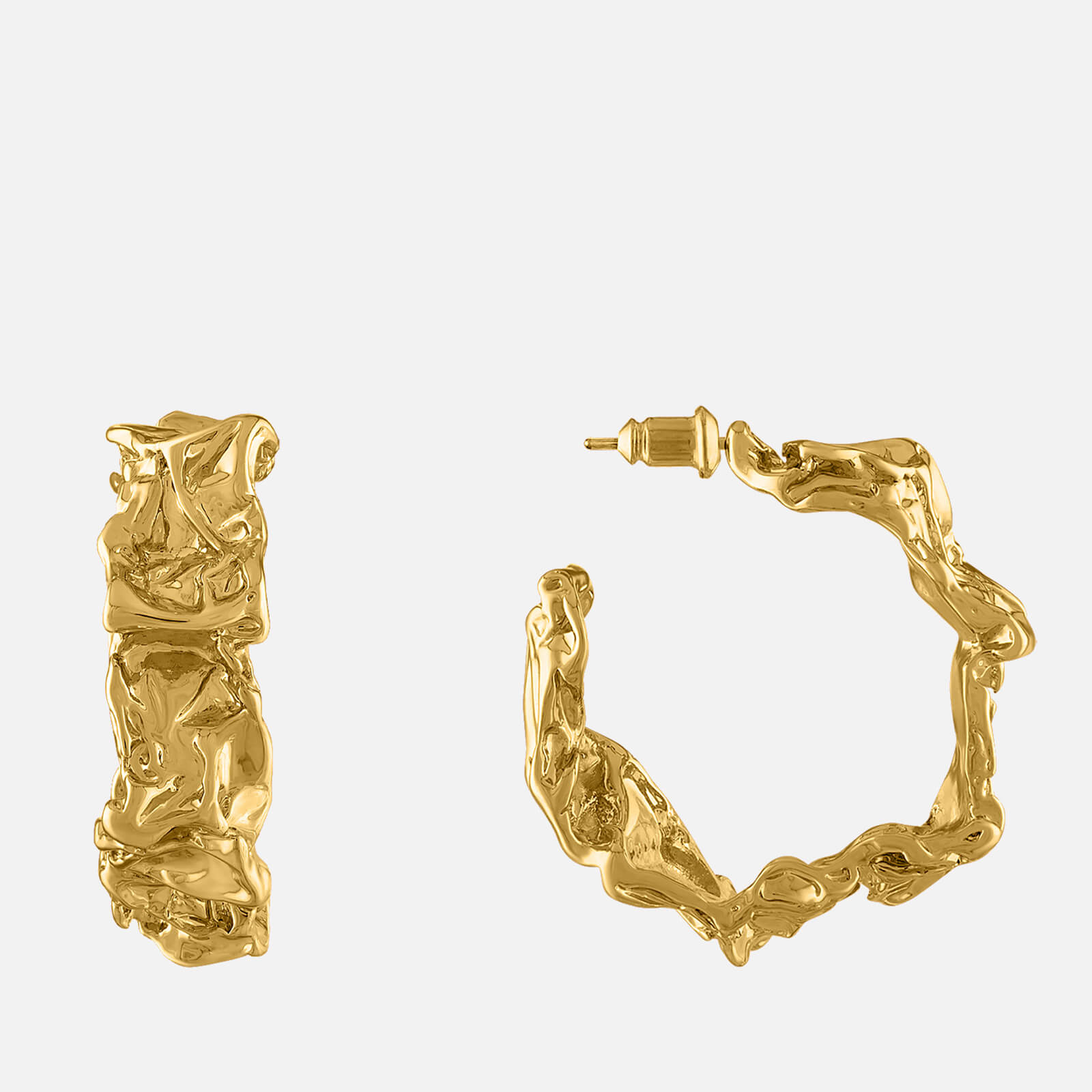 Oma The Label The Natural Hoop 18 Karat Gold Plated Earrings