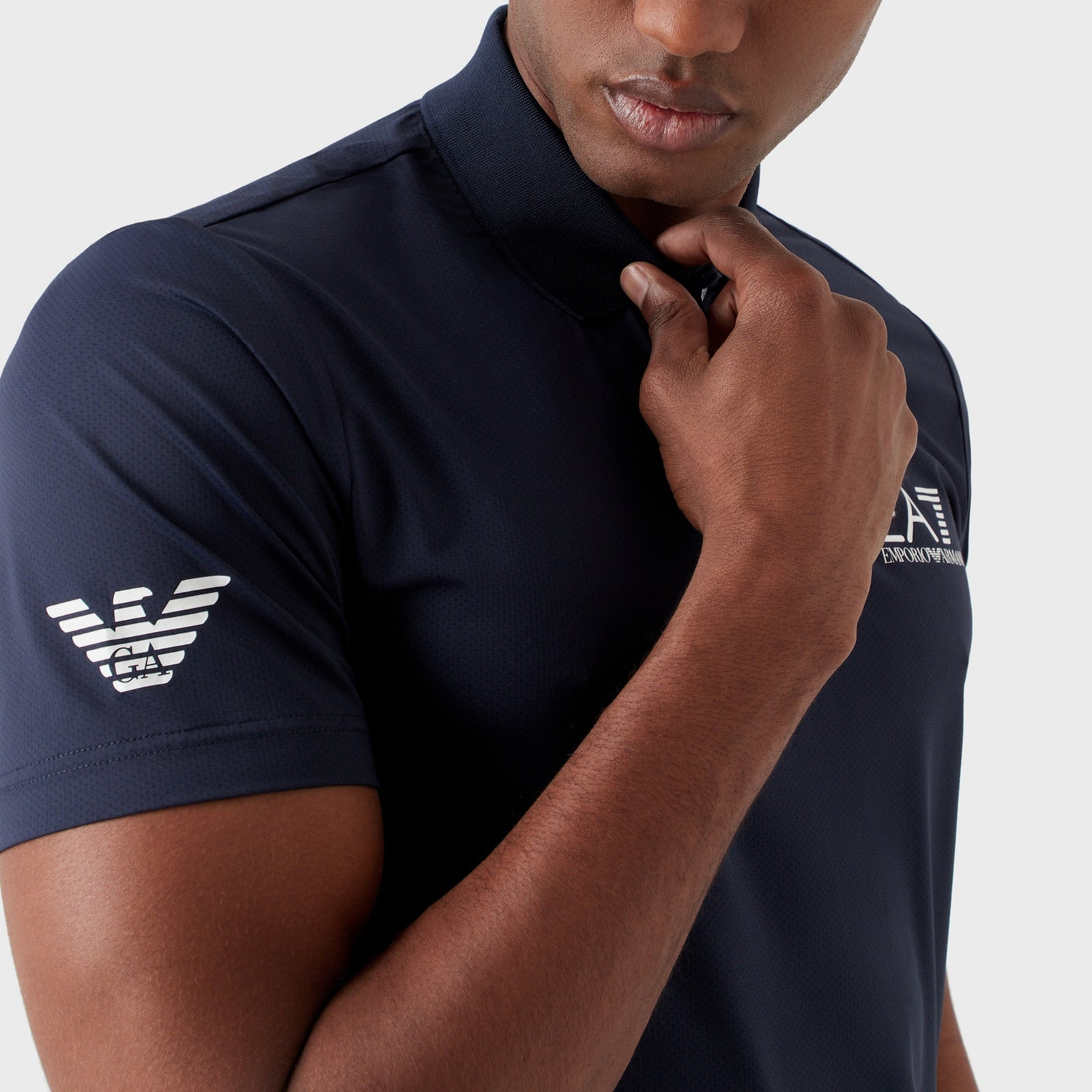 Ea7 Men's Ventus 7 Piqué Polo Shirt - S