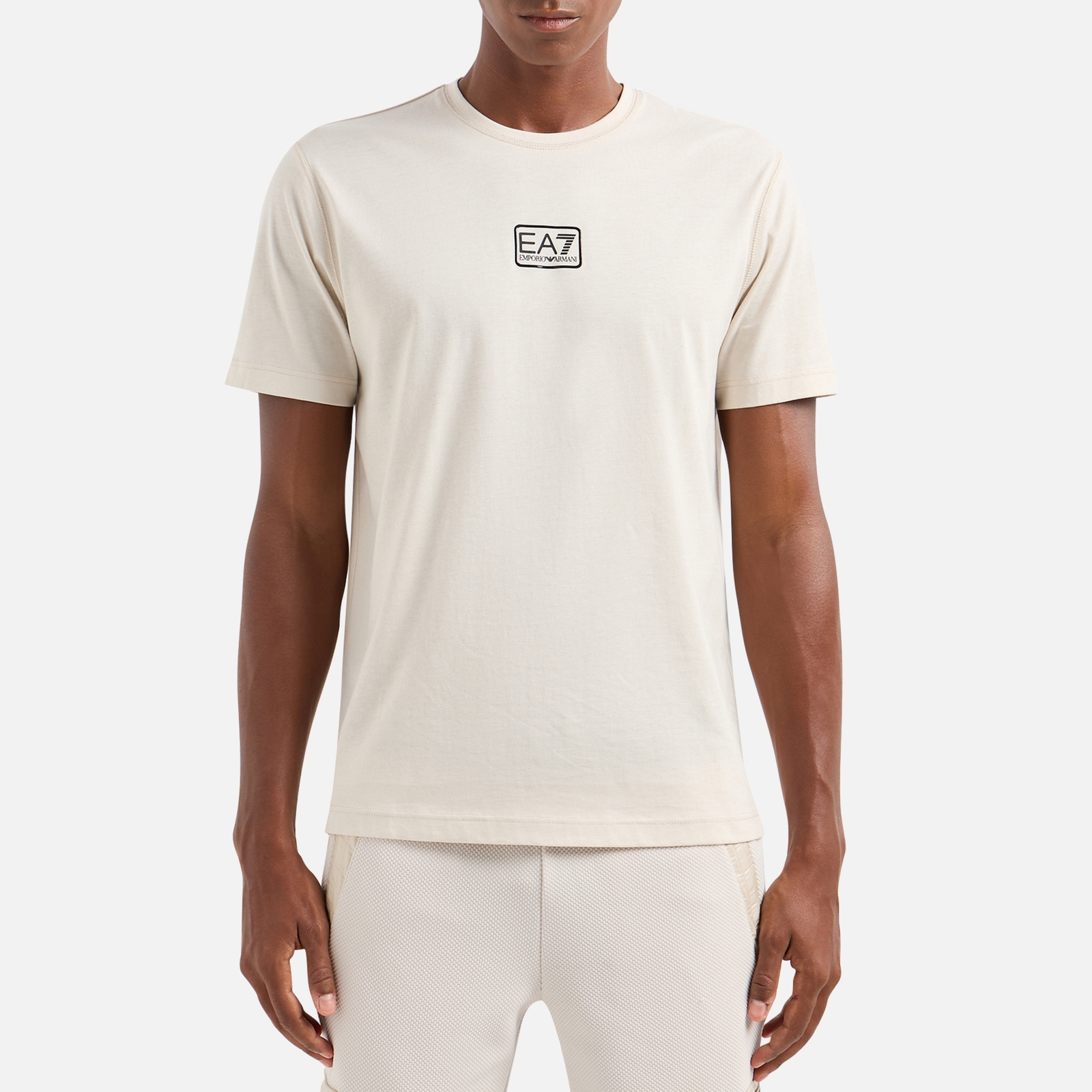 ea7 core id box logo cotton t-shirt - s