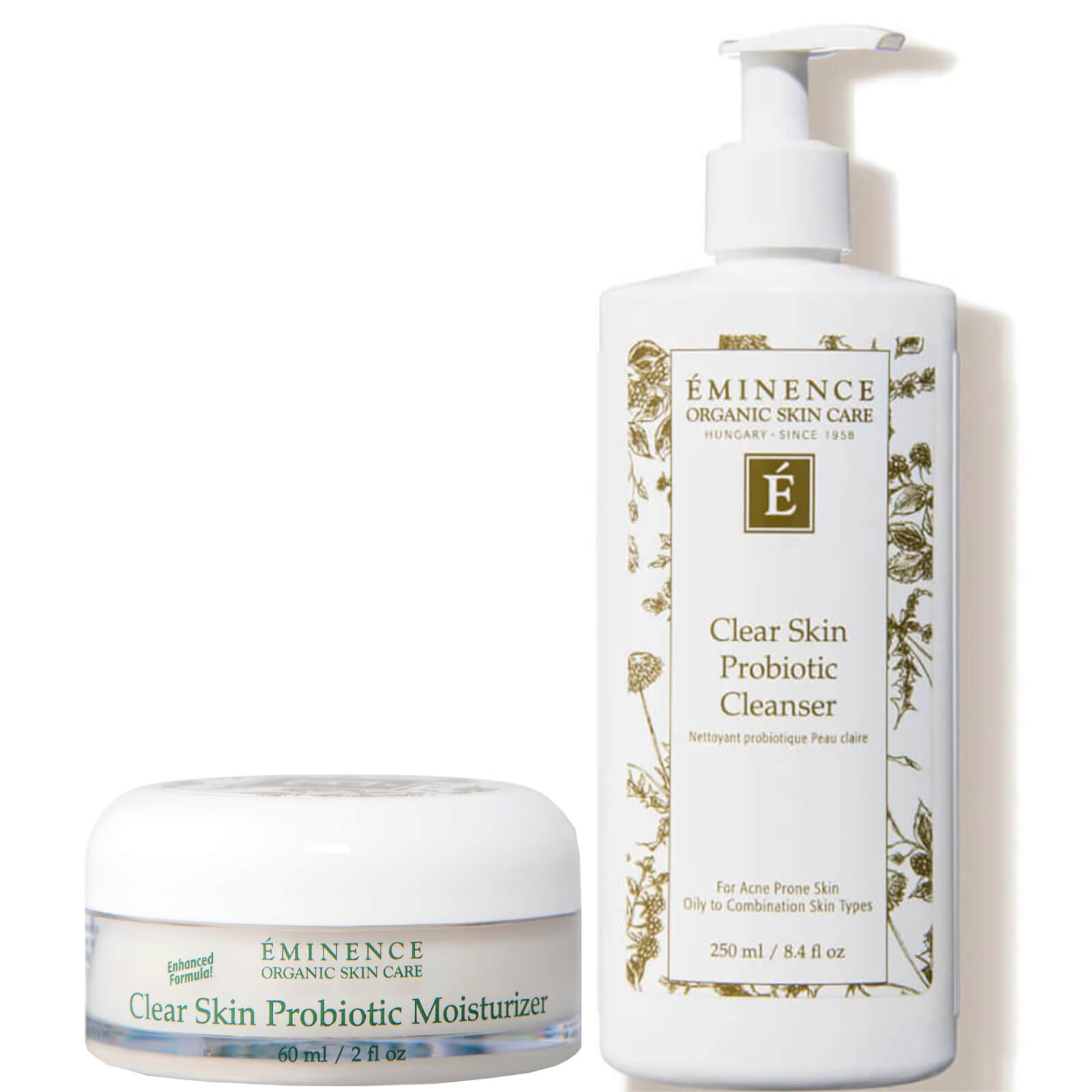 Eminence Organic Skin Care Clear And Smooth Duo (worth $113.00) In White