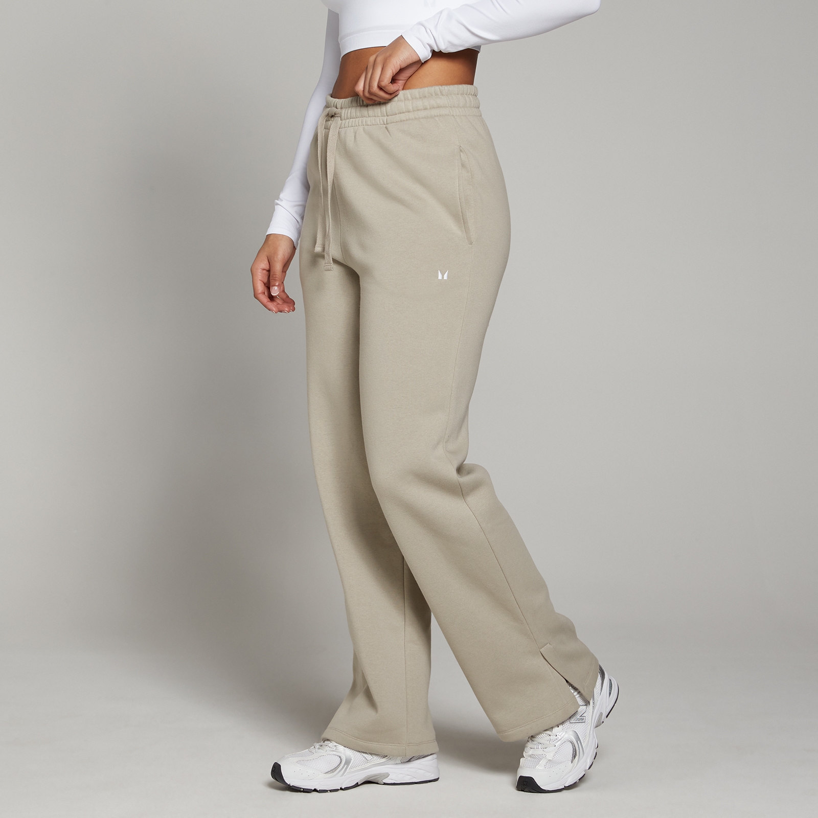 Image of Pantaloni da jogging a taglio dritto MP Basic da donna - Grigio nebbia - XL