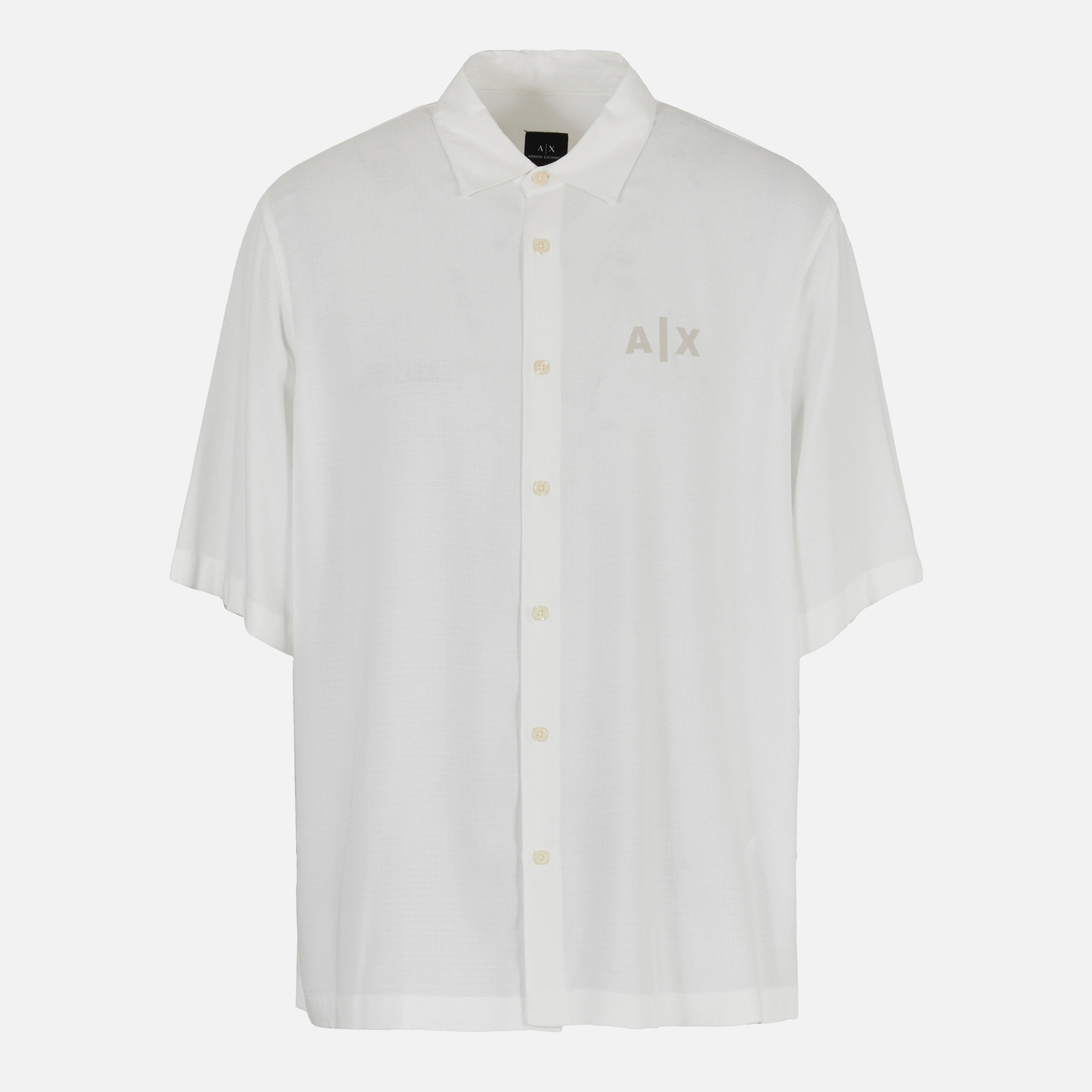 Armani Exchange Men's Drop Shoulder Short Sleeved Shirt - White