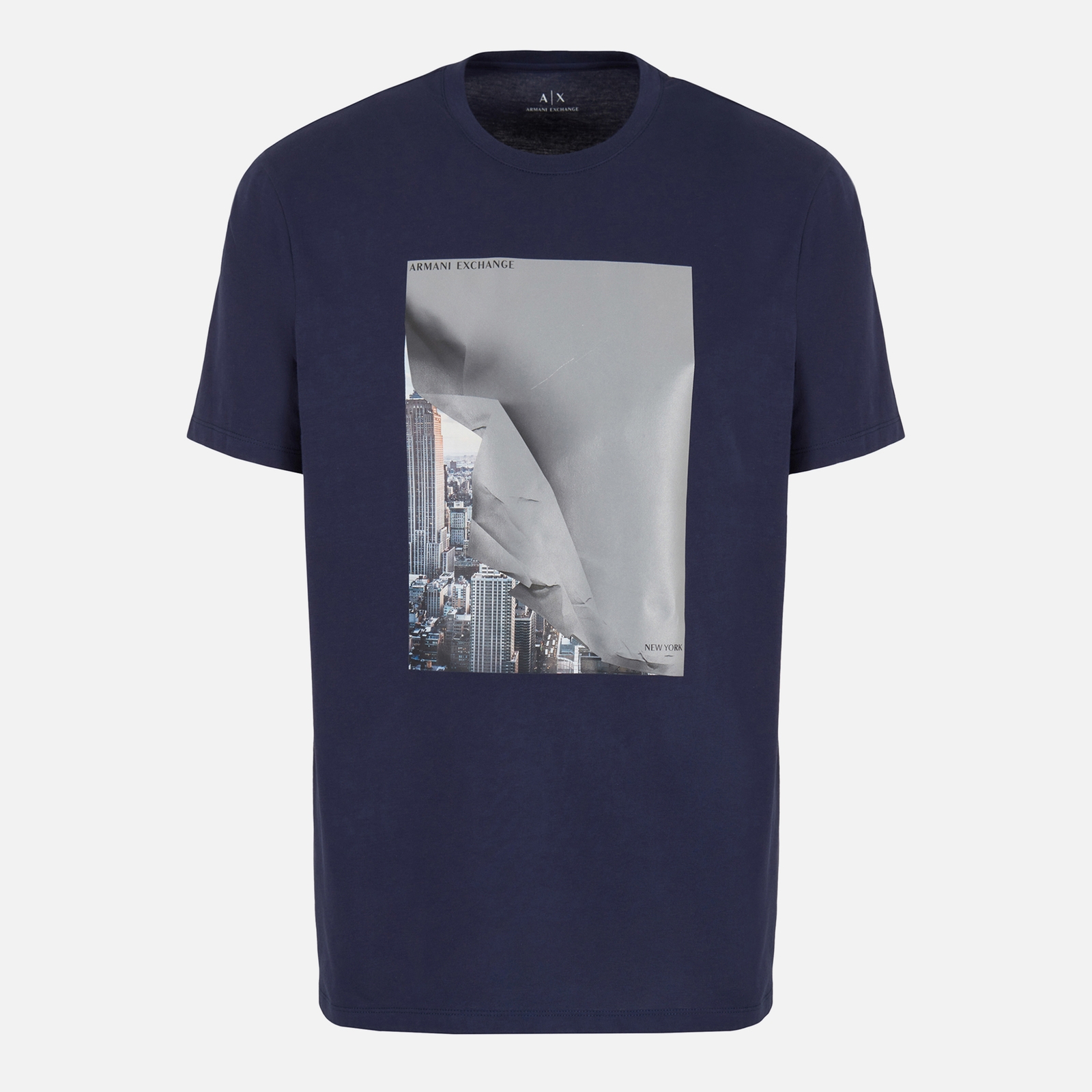 Armani Exchange Cityscape Printed Cotton-Jersey T-Shirt