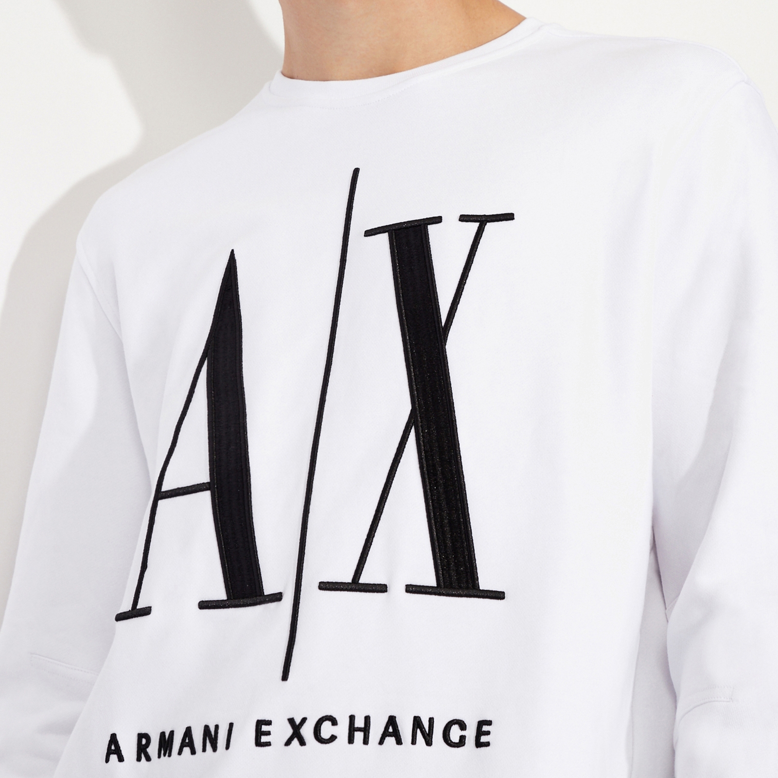 armani exchange logo cotton sweatshirt - xl