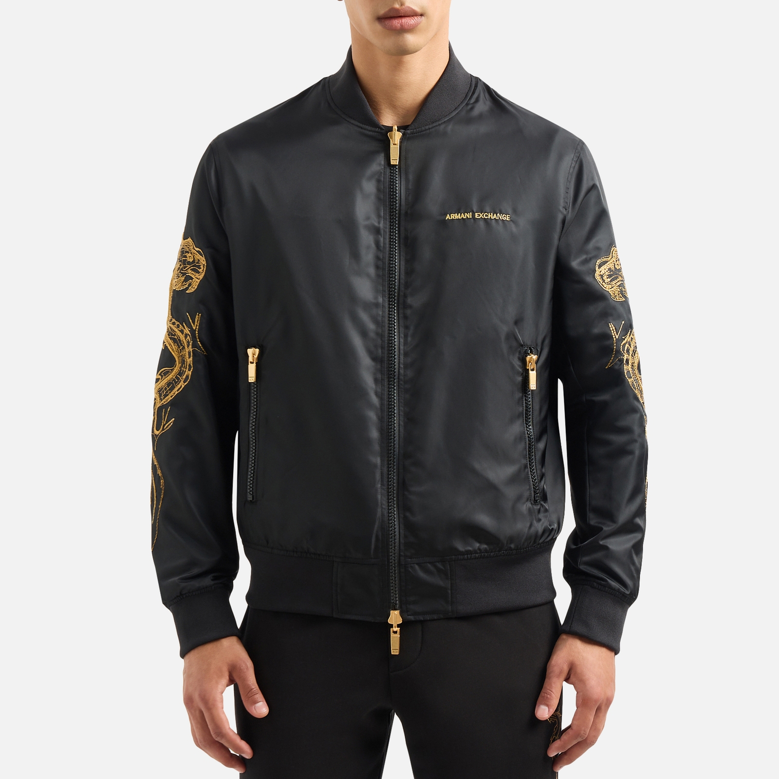 armani exchange cny lined nylon bomber jacket - s