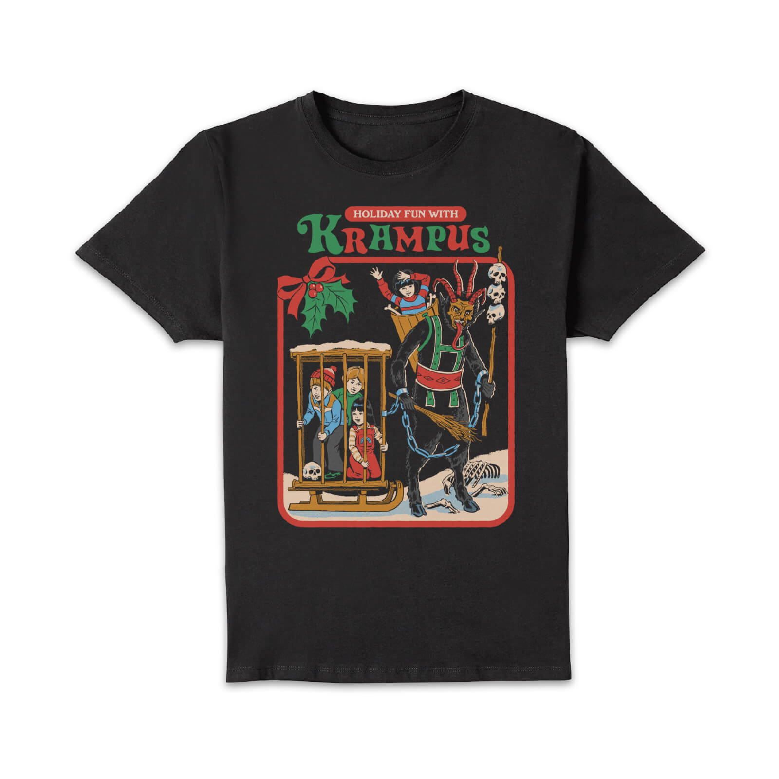 Holiday Fun With Krampus Unisex T-Shirt - Black - 3XL - Schwarz