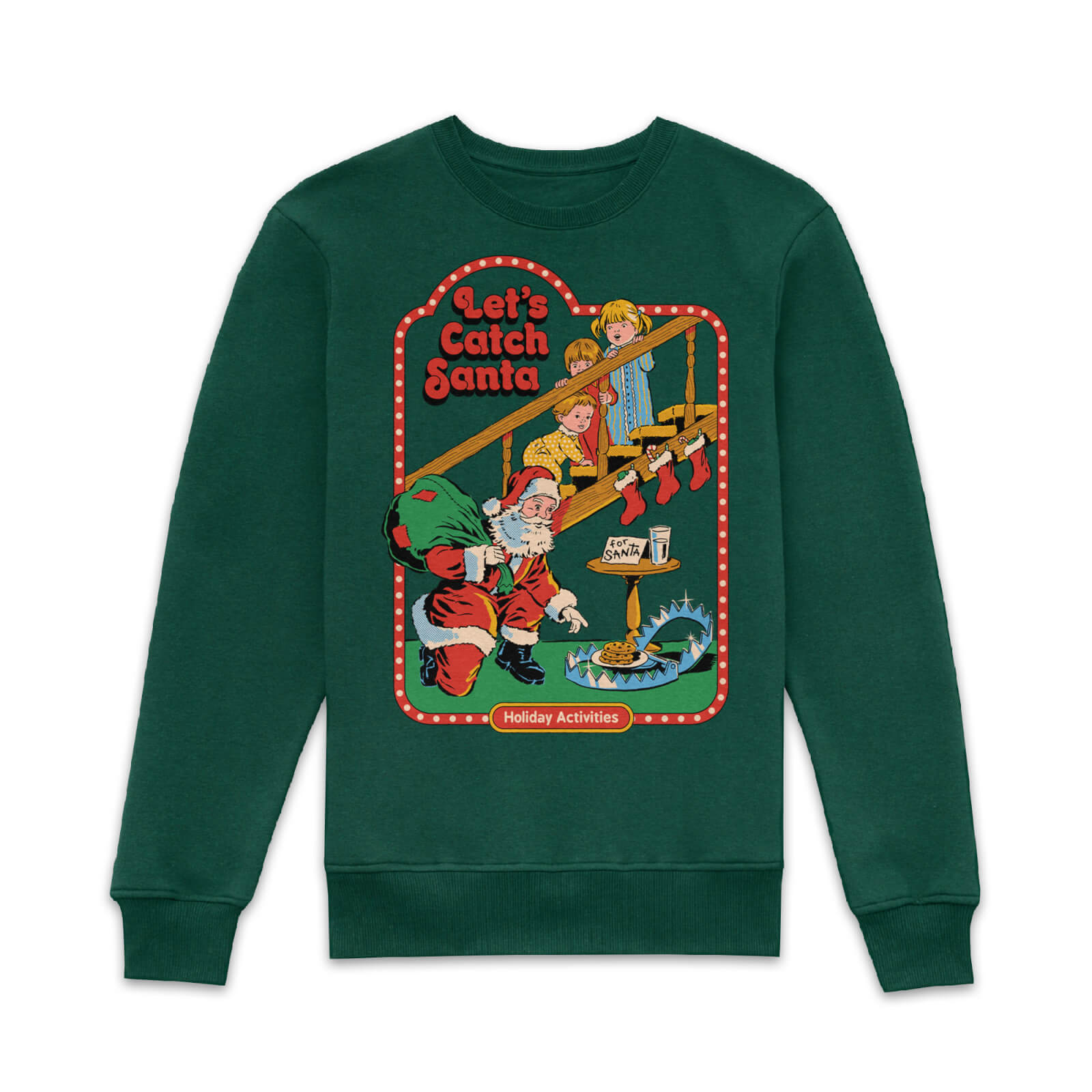 

Steven Rhodes Let's Catch Santa Sweatshirt - Green - M - Verde