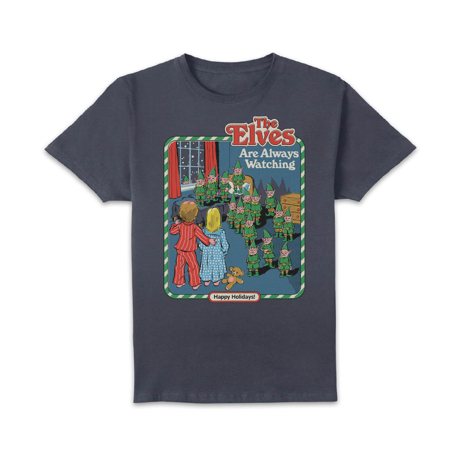 

The Elves Are Always Watching Unisex T-Shirt - Navy - XL - Blu Navy