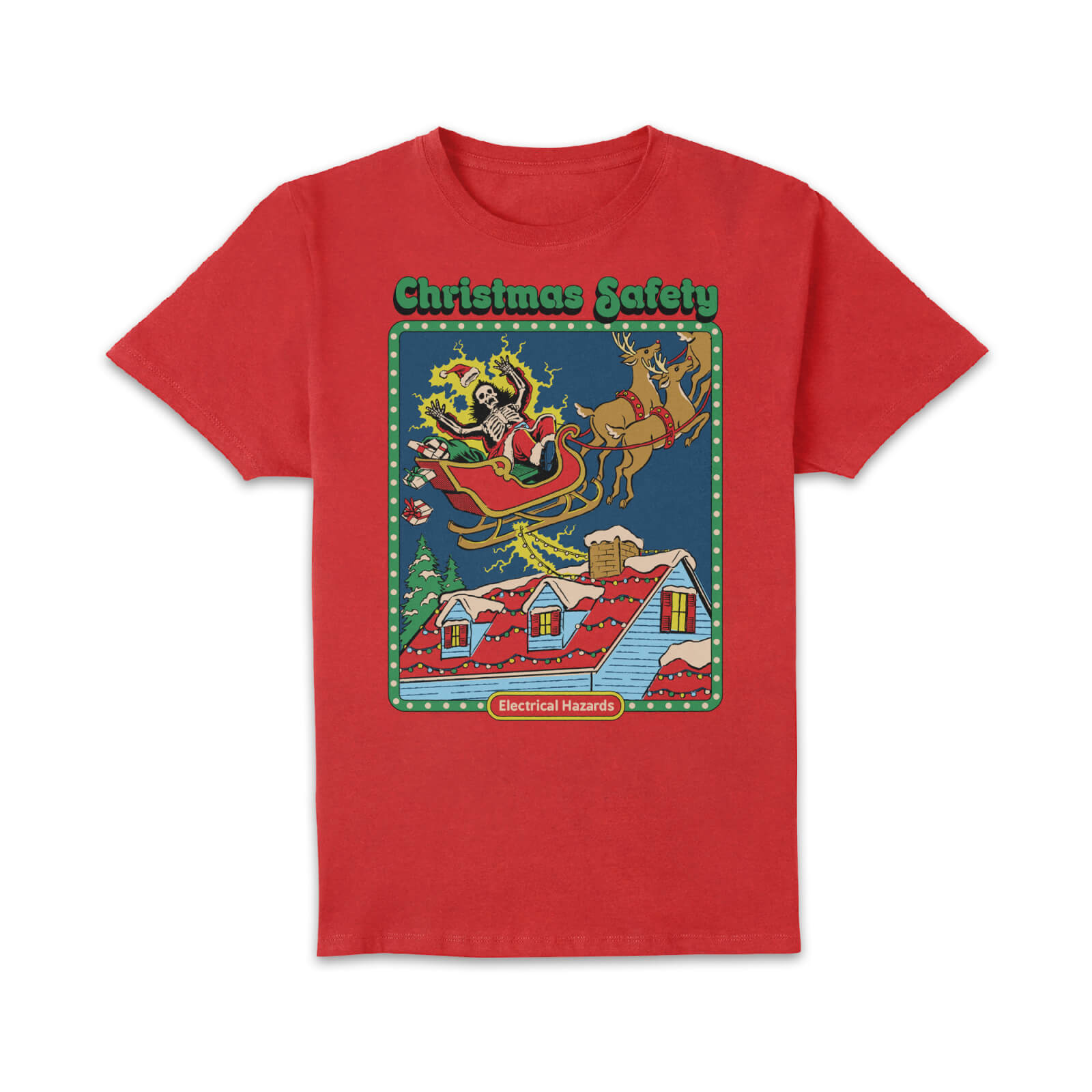 Christmas Safety Unisex T-Shirt - Red - S - Rosso