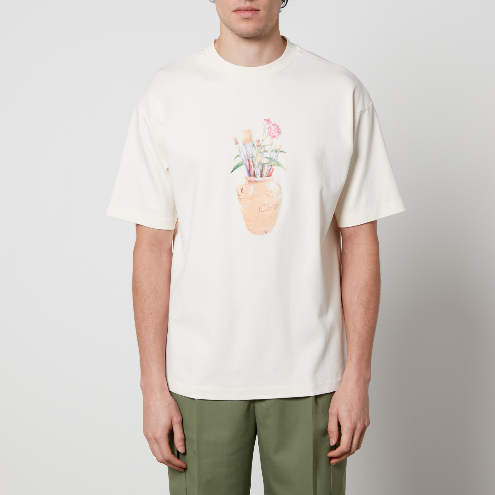 Drôle de Monsieur Le T-Shirt Pinceaux Cotton-Jersey T-Shirt - M
