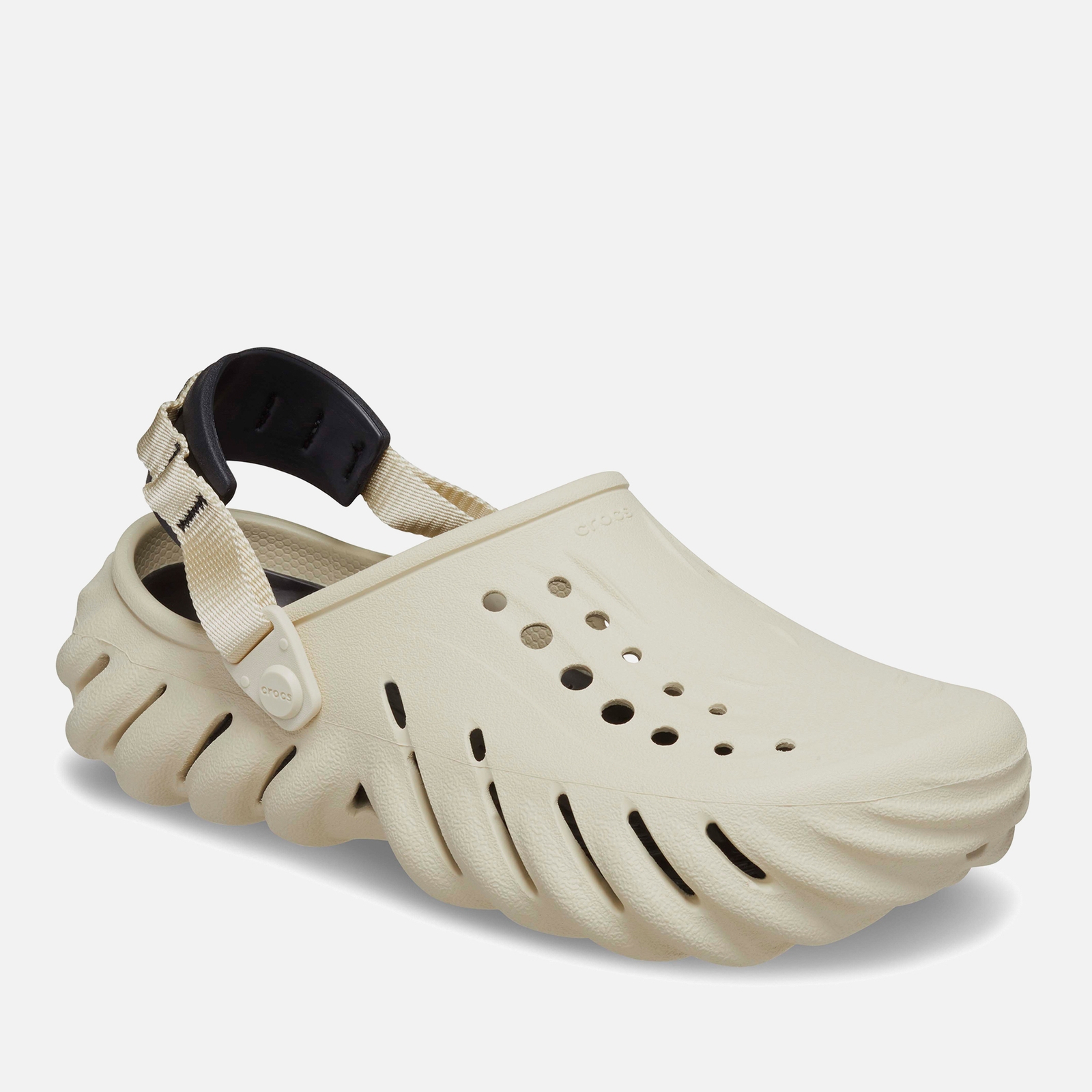 Crocs Unisex Echo Clog - Bone/Black - M7W8