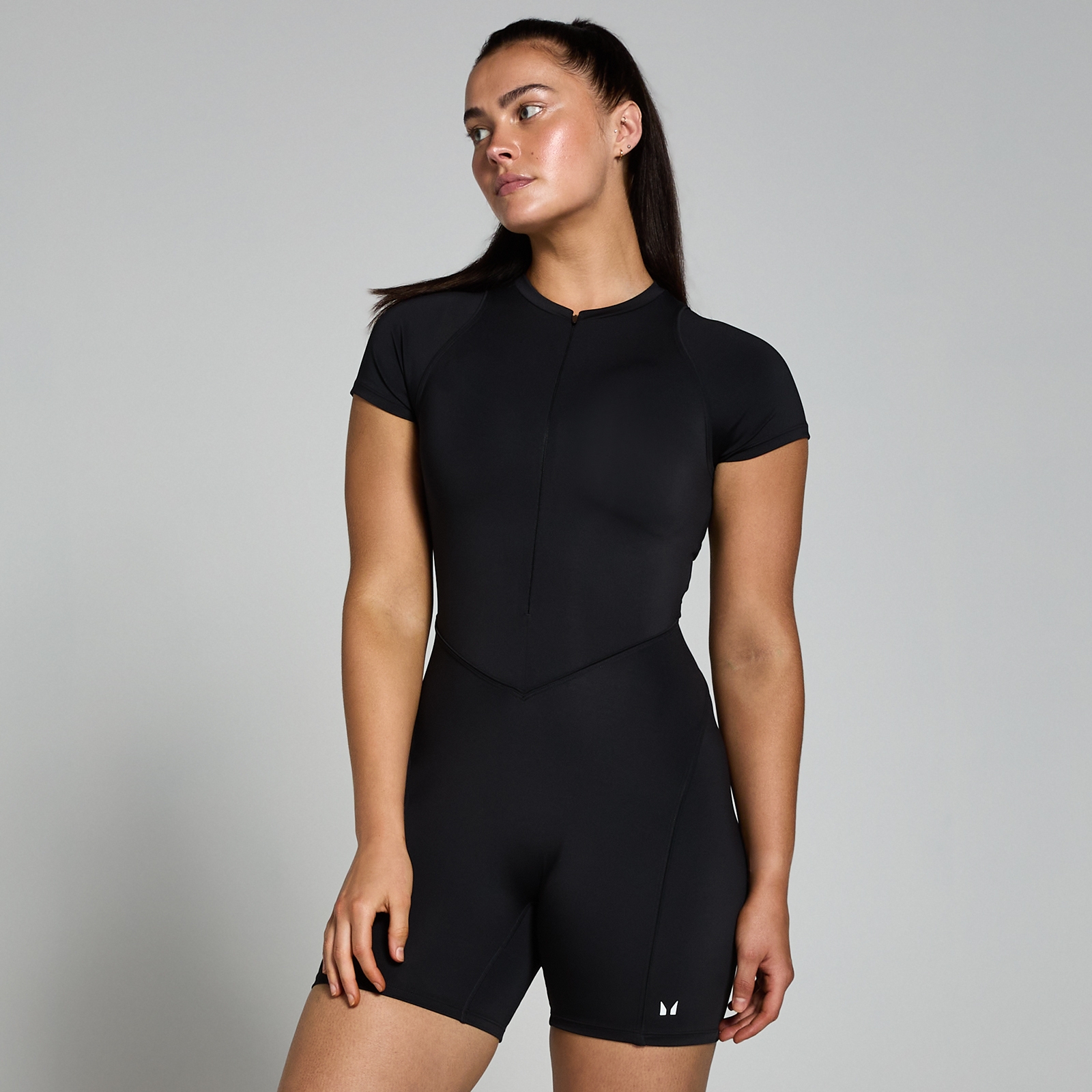 5059883331966 - Damen Tempo Paspel Short-Einteiler – Schwarz - XL