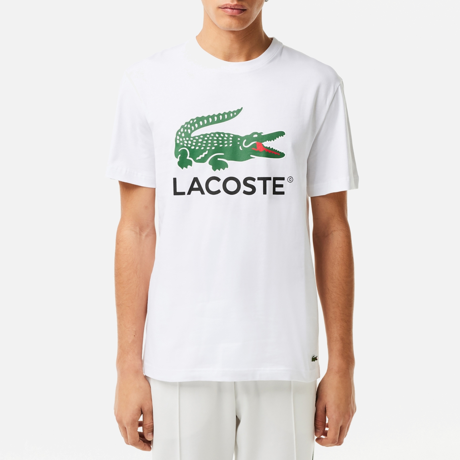 Lacoste Men's Big Croc Classic T-Shirt - White