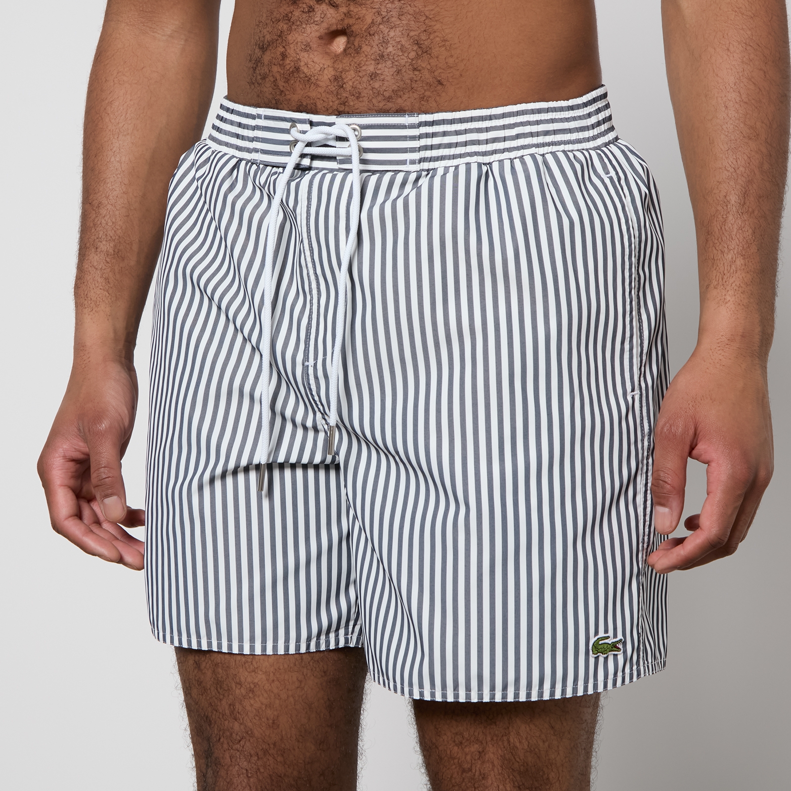 Lacoste Striped Shell Swimming Trunks - L