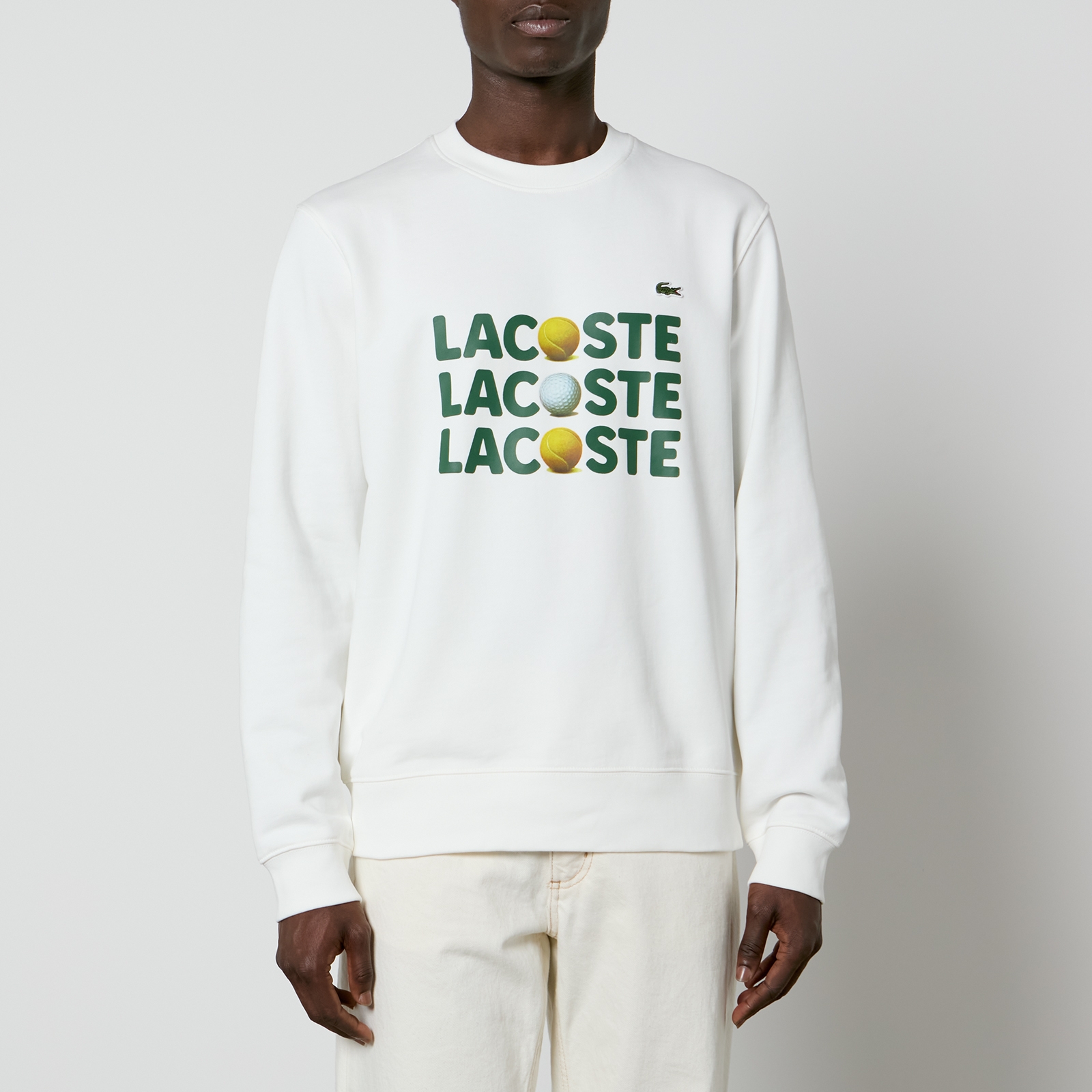 Lacoste Vintage Ad Loopback Cotton-Jersey Sweatshirt