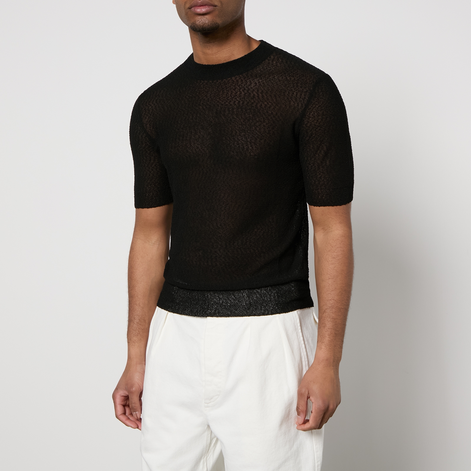 AMI Bouclé-Jersey T-Shirt - S