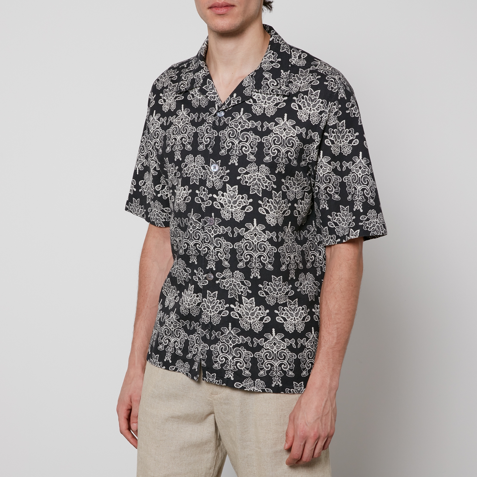NN.07 Ole Printed Cotton-Blend Shirt - S