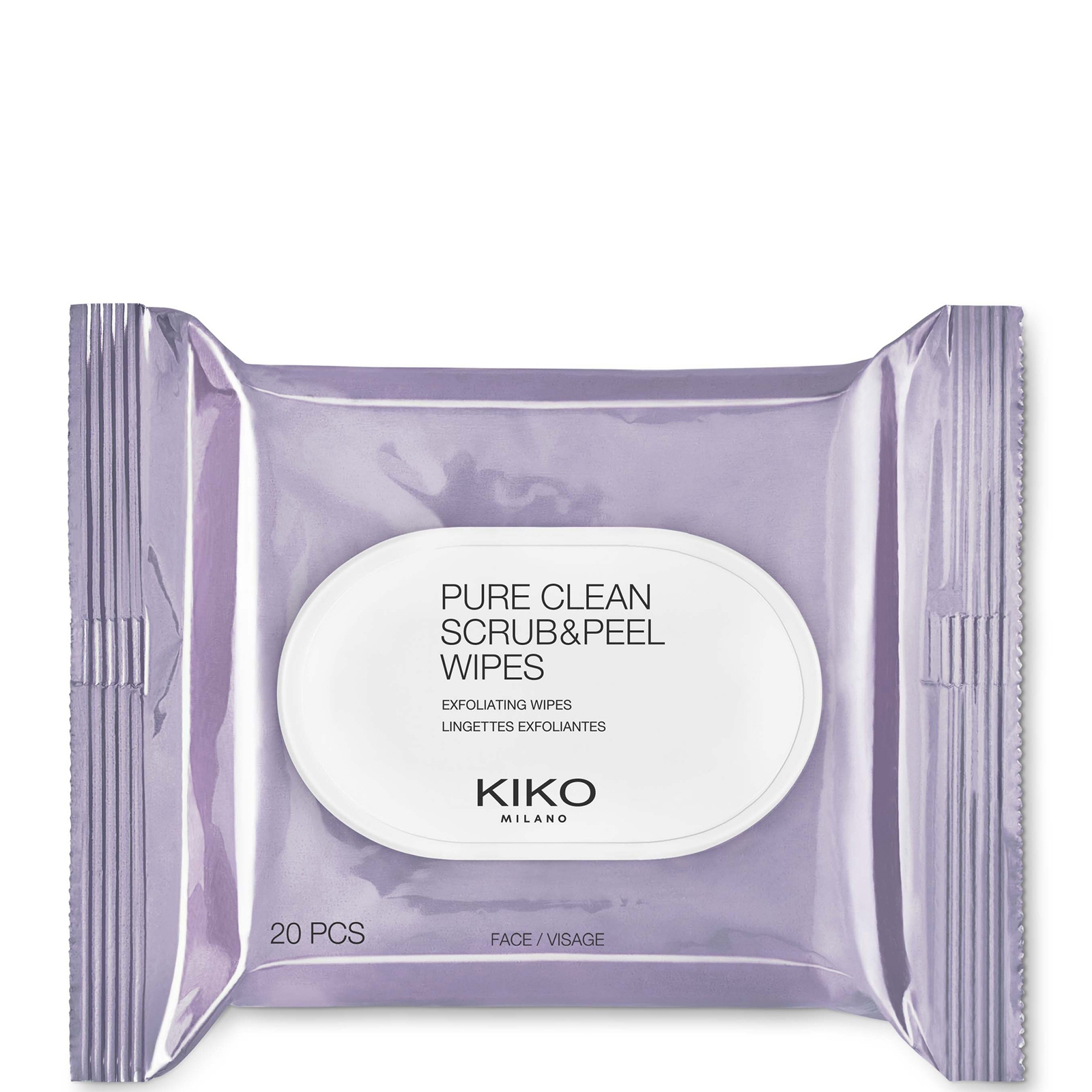 KIKO Milano Pure Clean Scrub & Peel Wipes Lingettes Exfoliantes