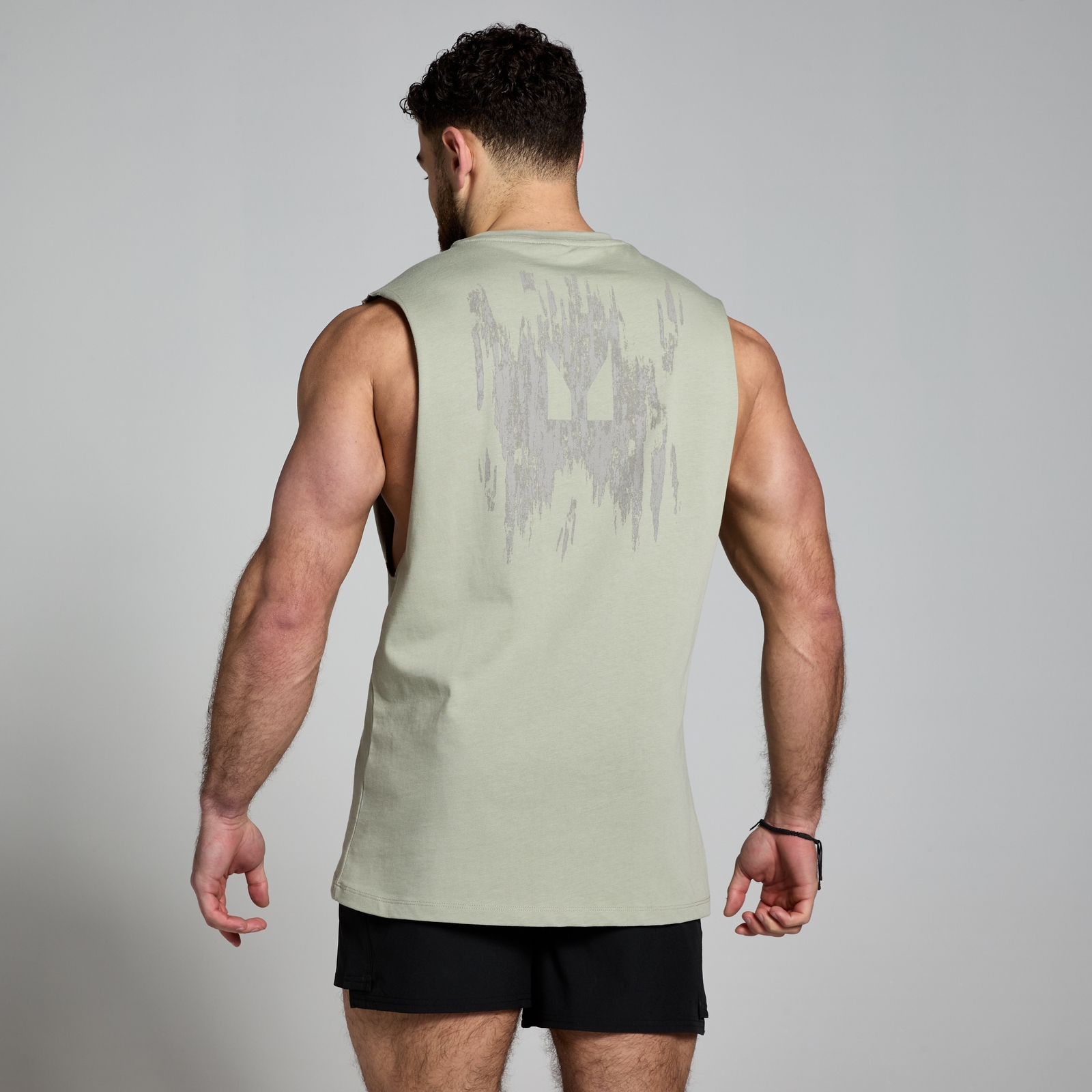 MP Herren Clay Tanktop mit Grafik – Seegras - S