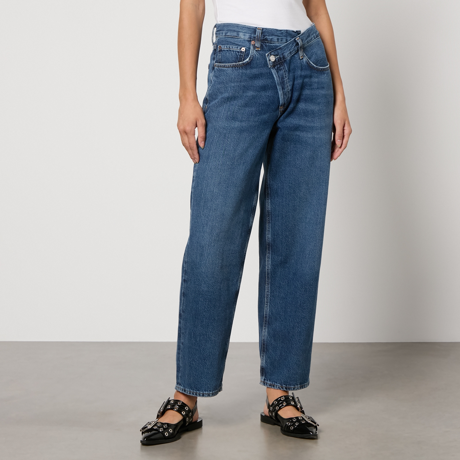 AGOLDE Criss Cross Denim Straight-Leg Jeans - W30