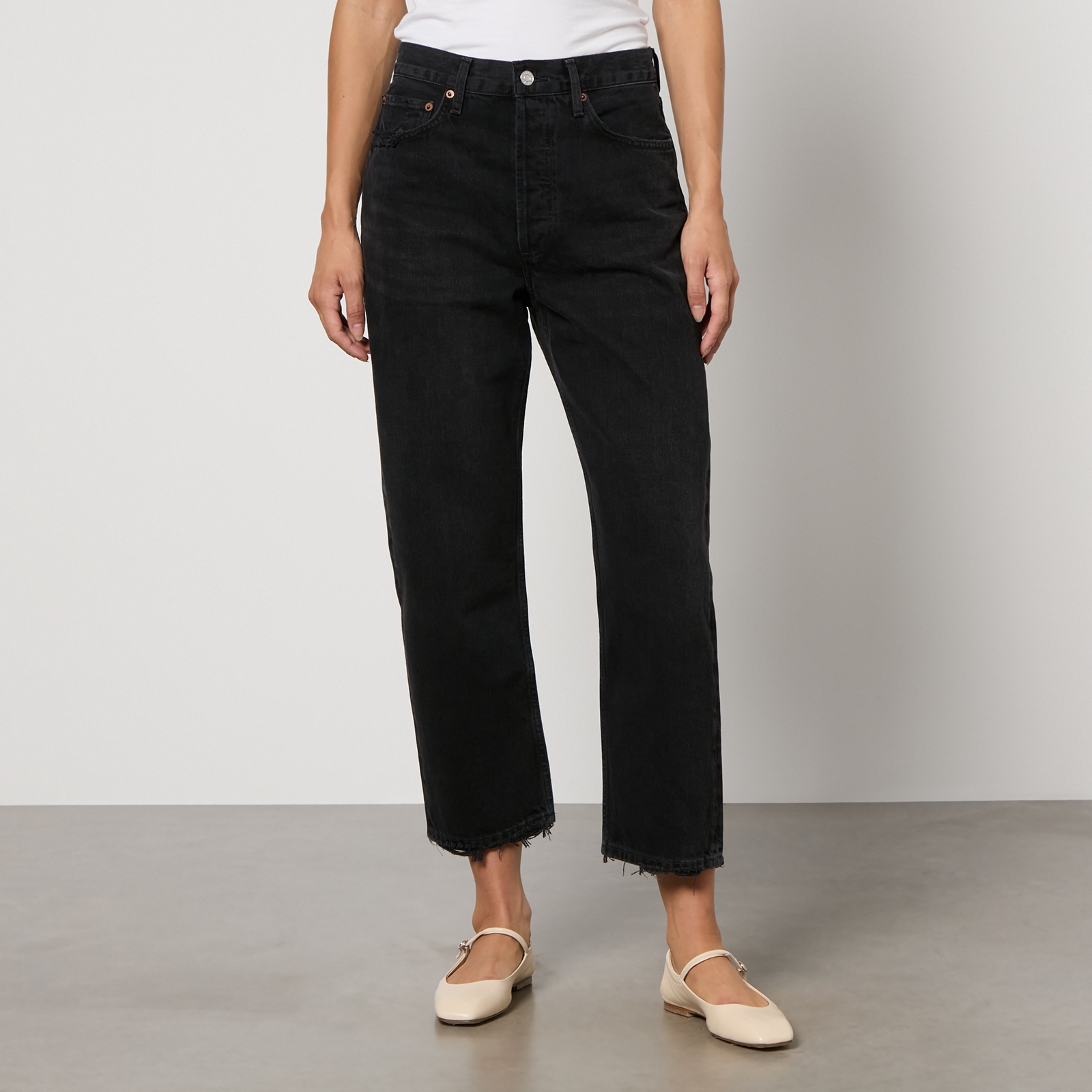 AGOLDE '90s Cropped Organic Denim Straight-Leg Jeans - W29