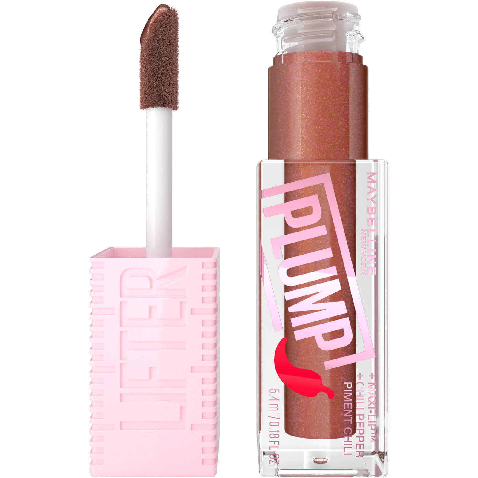 Maybelline Lifter Gloss Plumping Lip Gloss Lasting Hydration Formula With Hyaluronic Acid and Chilli