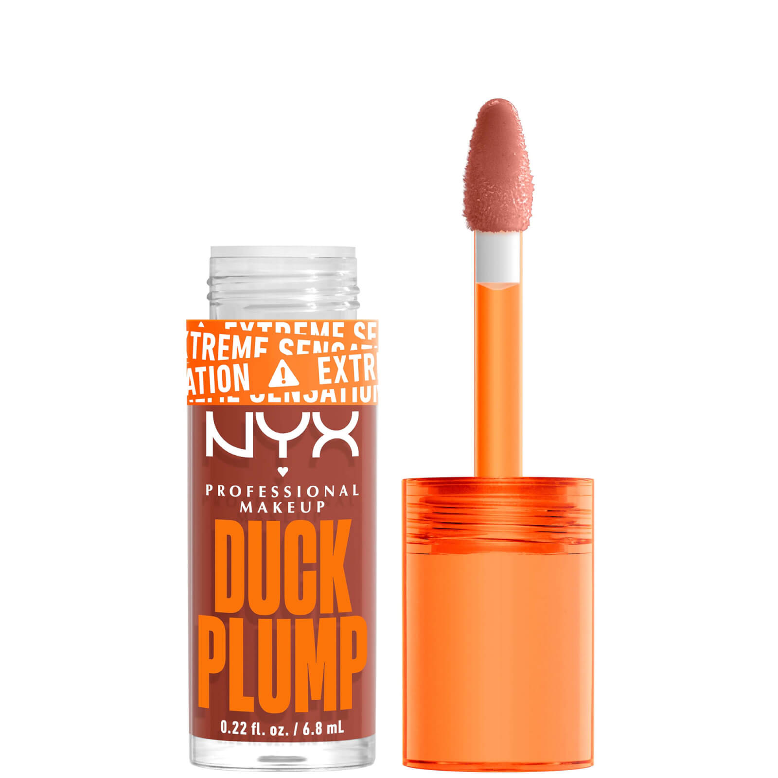 Image of NYX Professional Makeup Duck Plump Lip Plumping Gloss (Various Shades) - Brown of Appluase