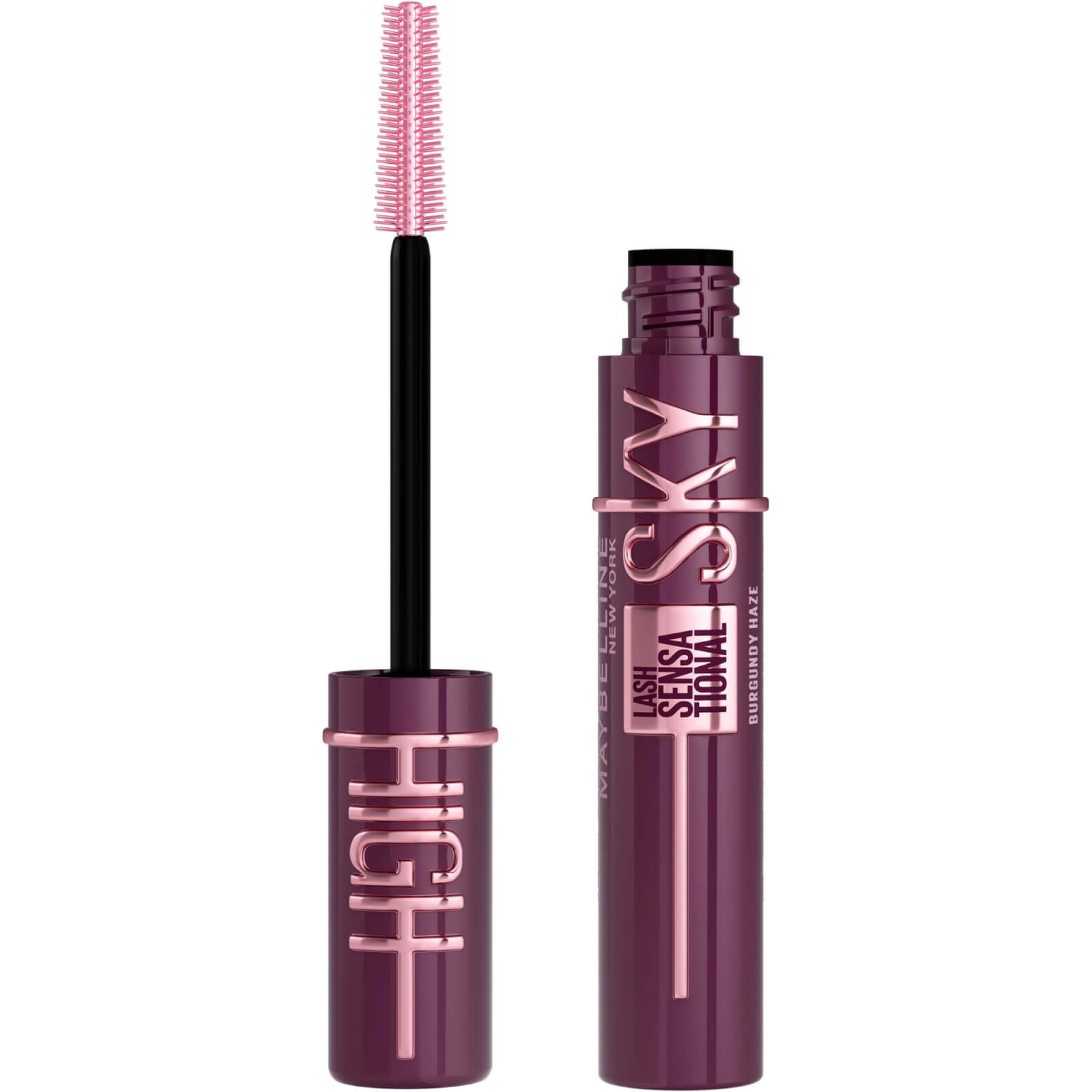 

Maybelline Lash Sensational Sky High Volumizing and Thickening Eyelash Lengthening Mascara (Various Shades) - Burgundy Haze