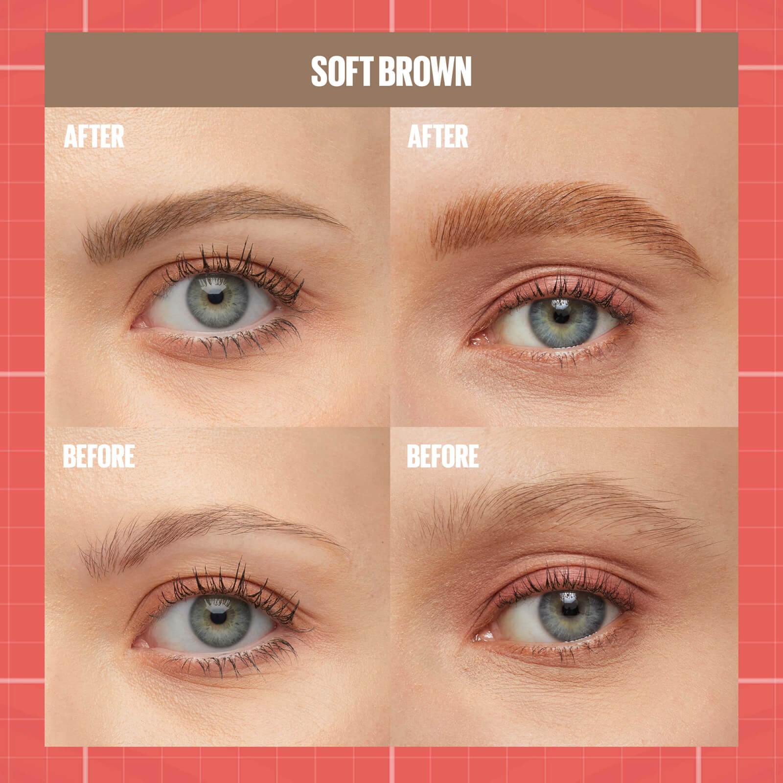 Thumbnail - Maybelline Build-A-Brow 2 Easy Steps Eye Brow Pencil and Gel (Various Shades) - Soft Brown
