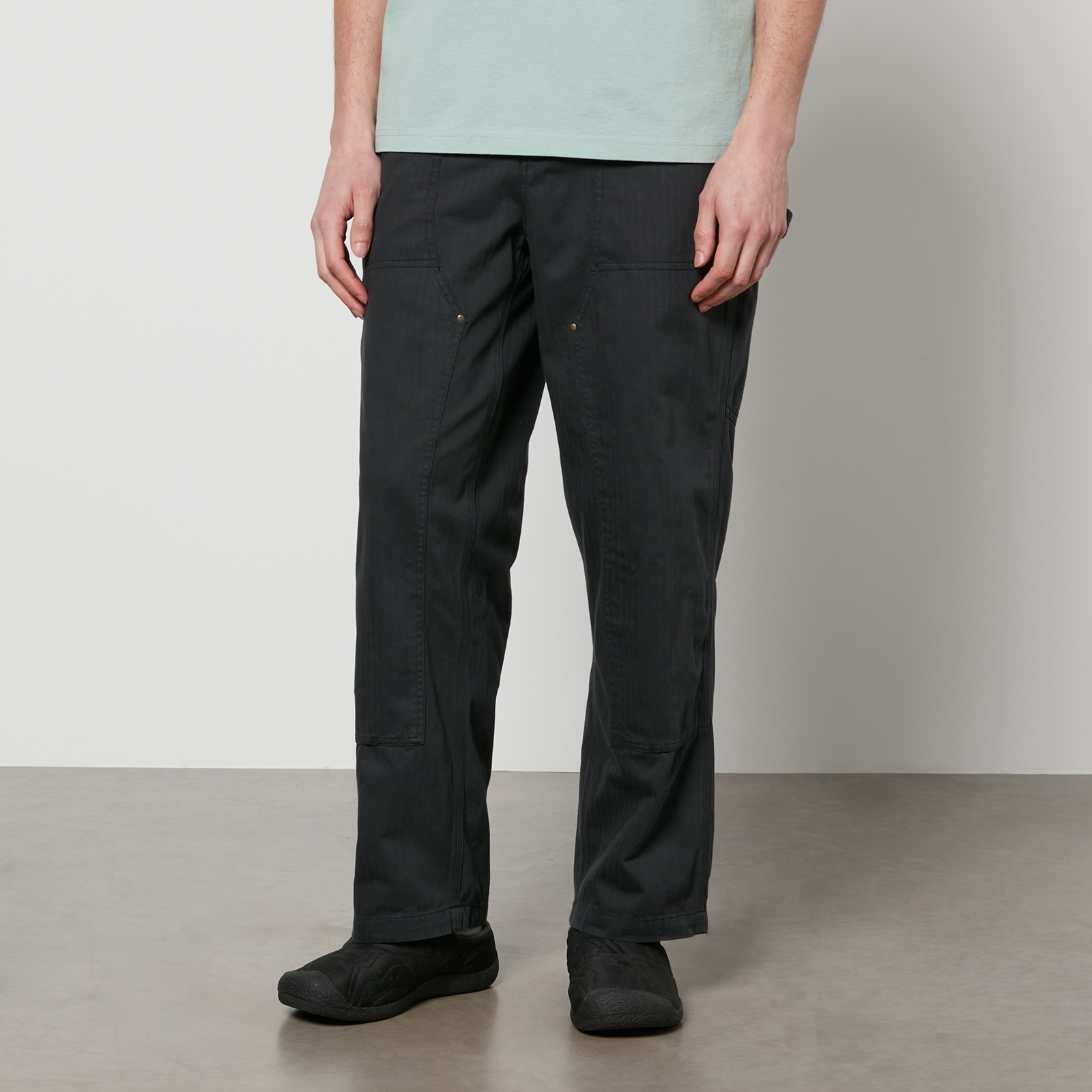 Corridor Cotton-Herringbone Straight-Leg Trousers - W30/L32