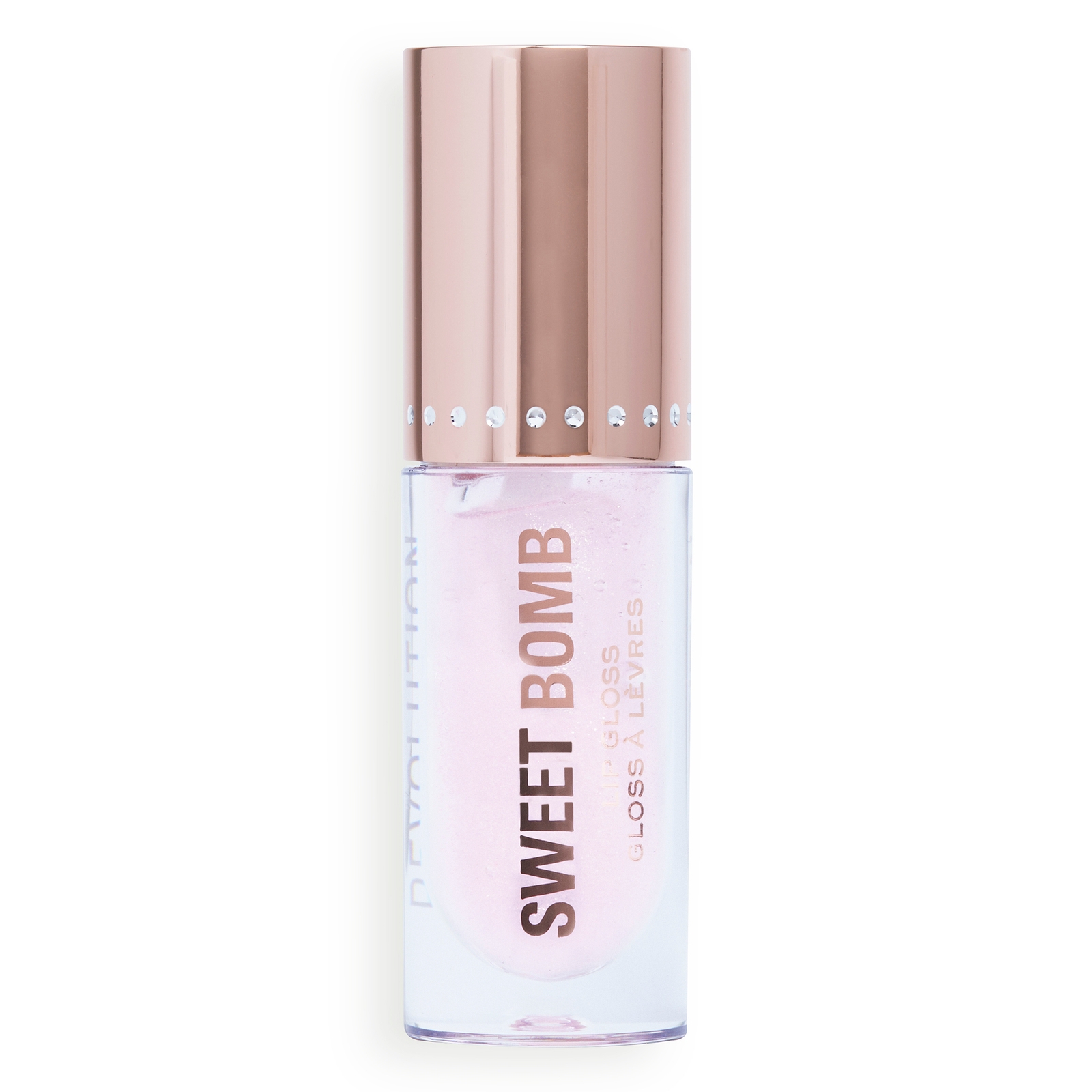 Revolution Sweet Bomb Lip Gloss 4.5ml (Various Shades) - Candyfloss Pink Glitter