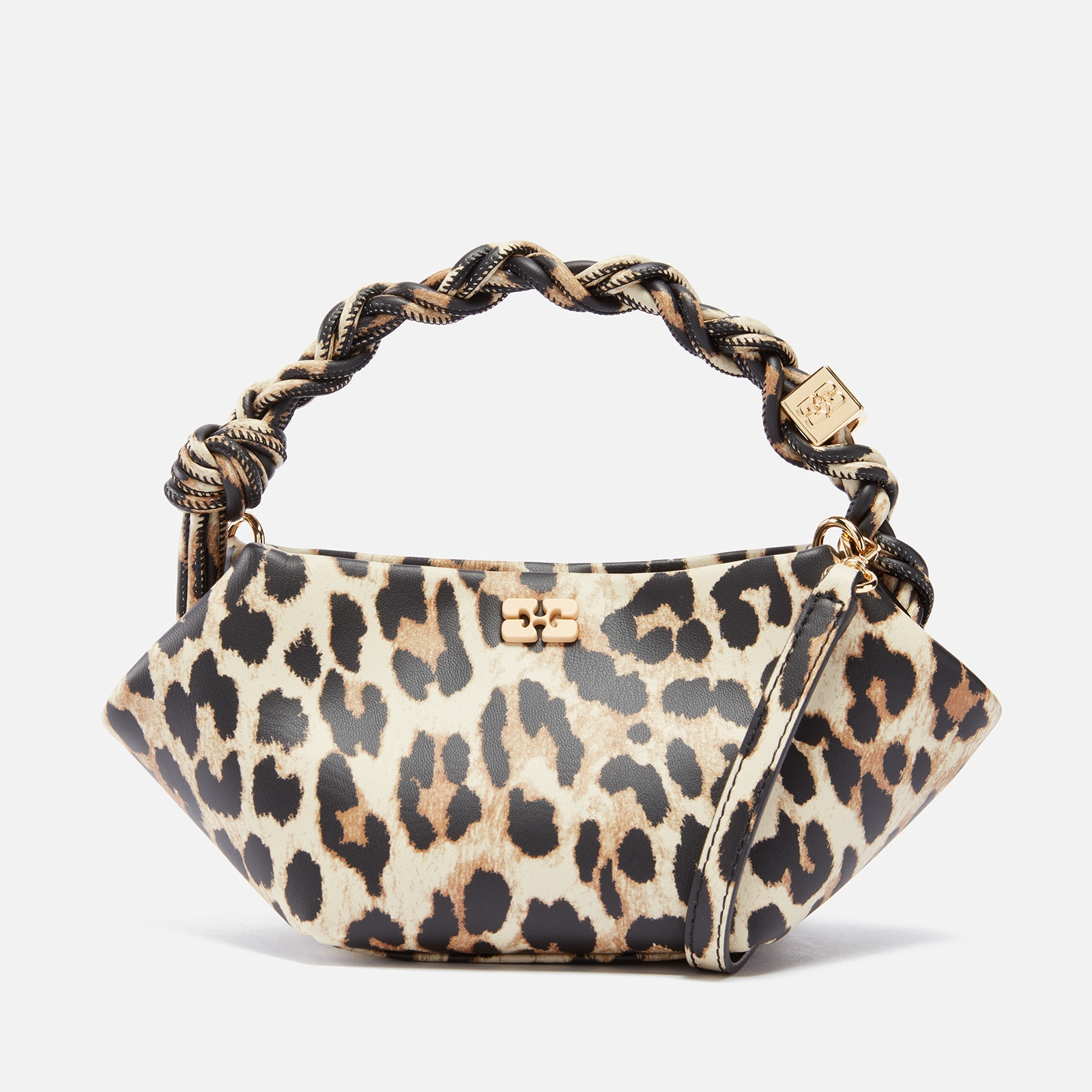 Ganni Bou Leopard-Print Recycled Leather Mini Bag