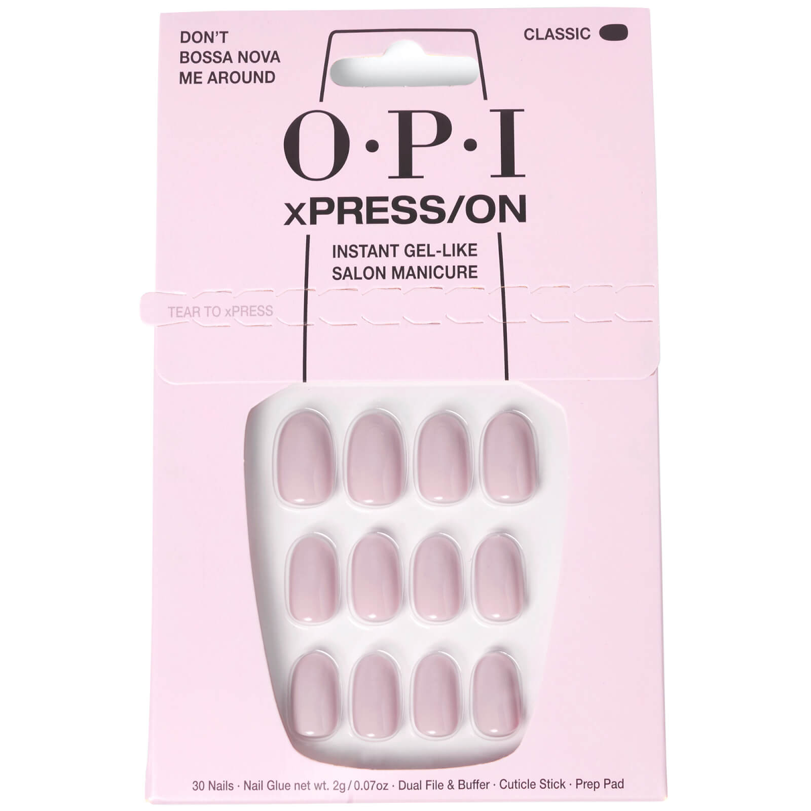 OPI xPRESS/ON - Don’t Bossa Nova Me Around Press On Nails Gel-Like Salon Manicure