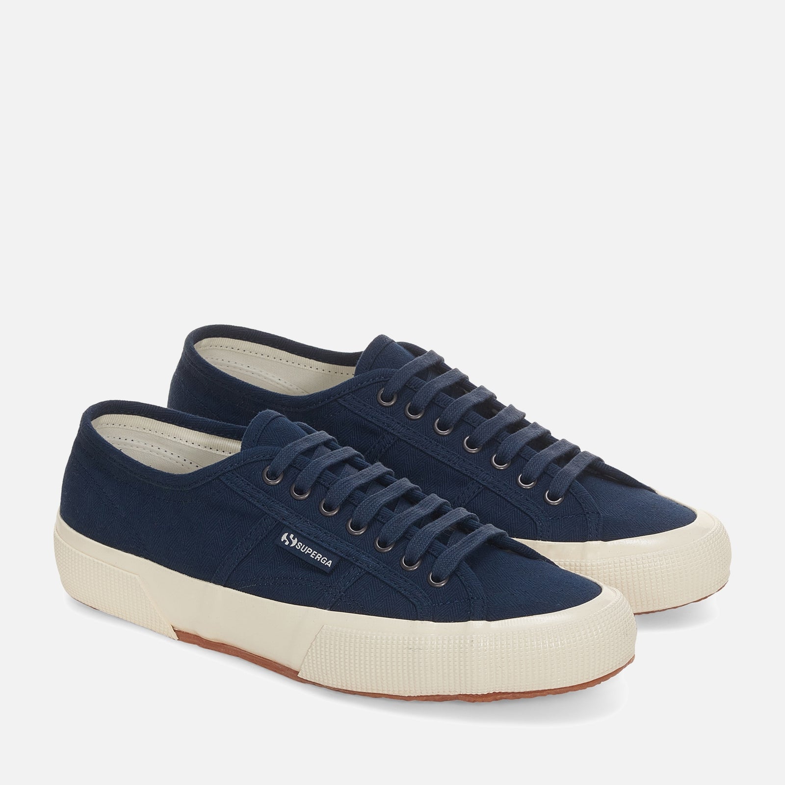 Superga Men's 2750 Og Herringbone Trainers - Navy/Off White - Uk 9