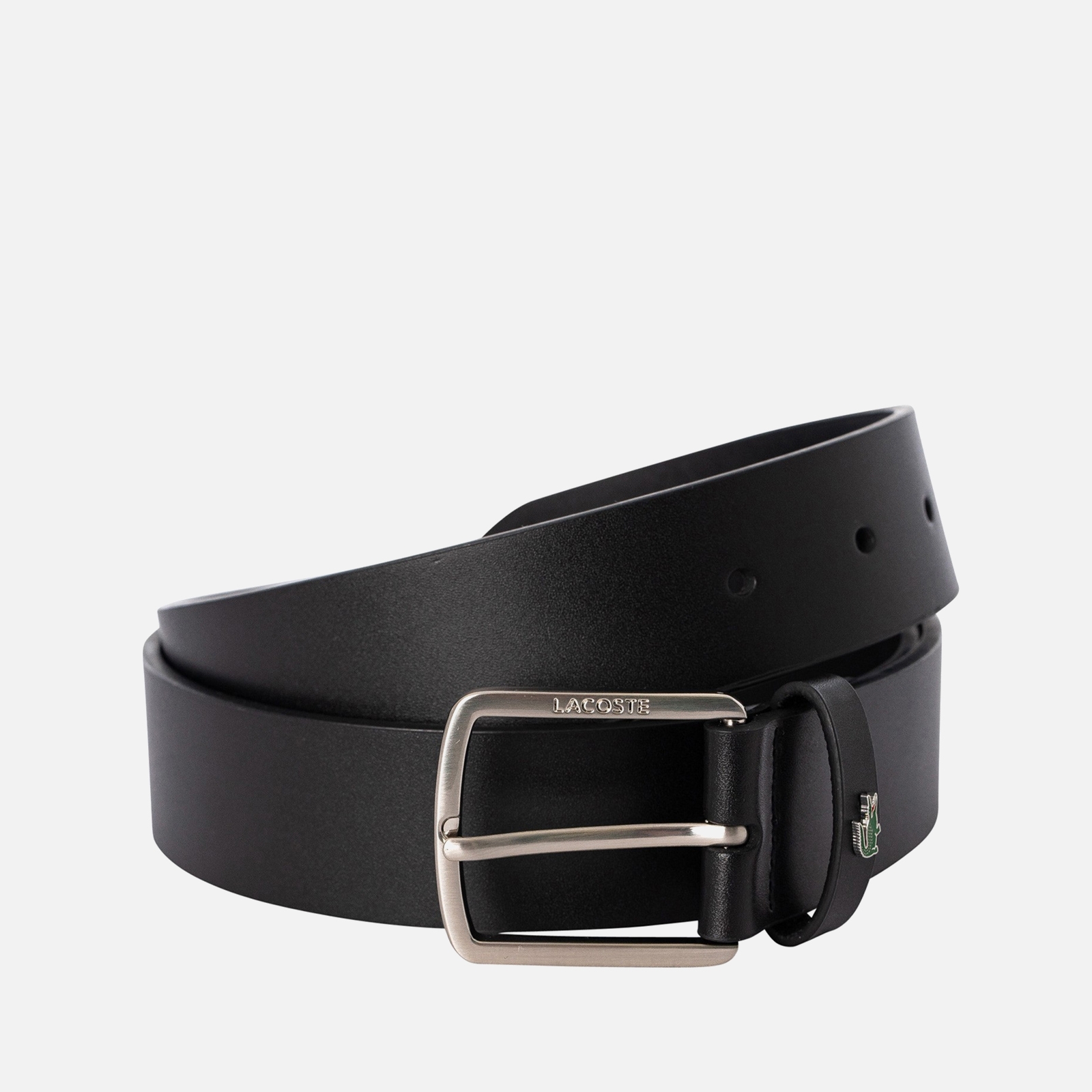 lacoste leather logo belt - 100cm