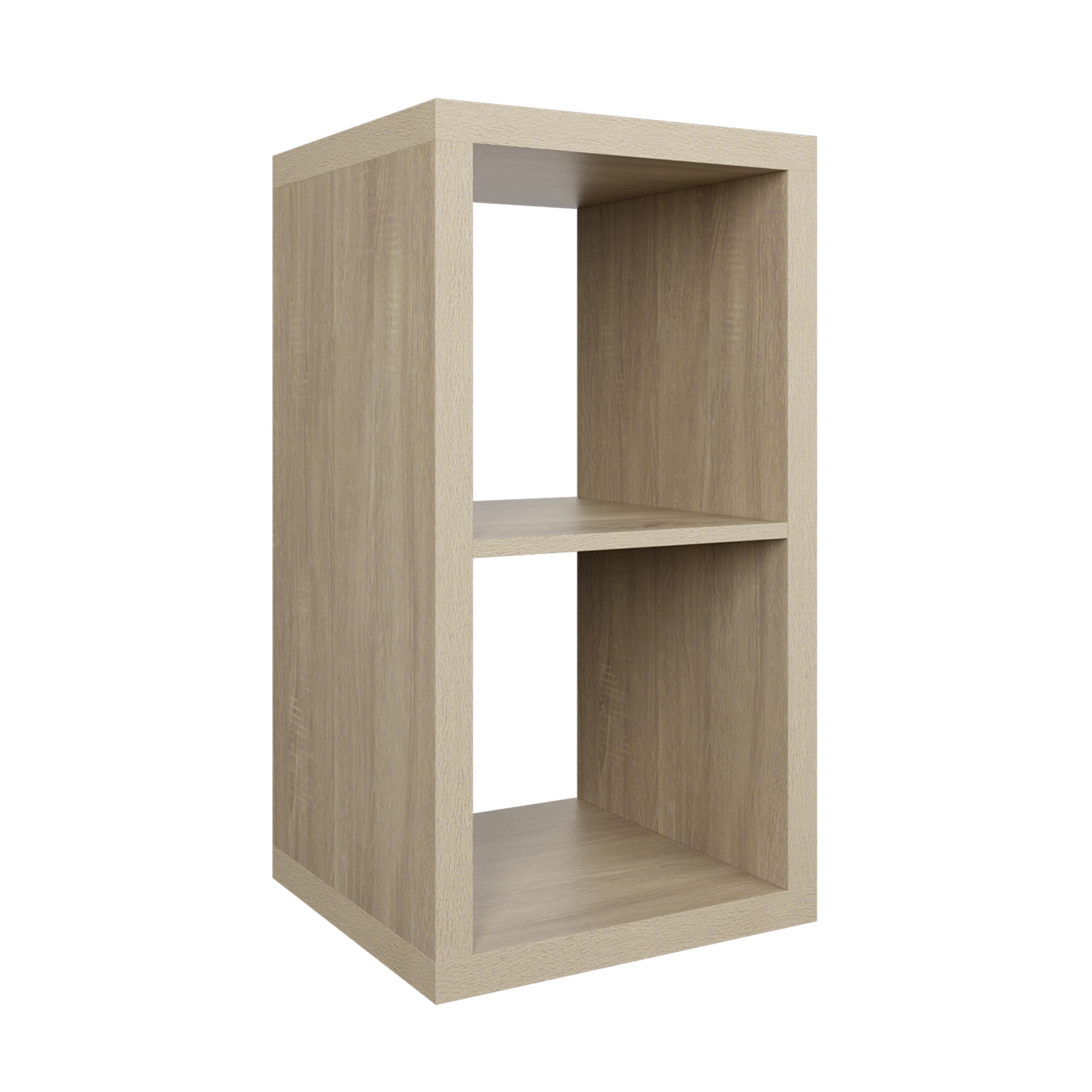 Clever Cube 1X2 Storage Unit - Light Oak