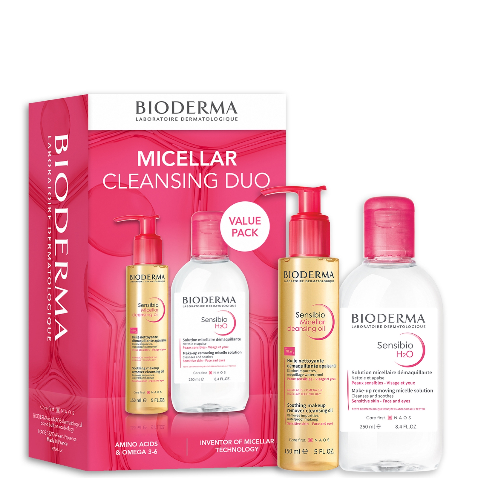 Image of Bioderma Exclusive Sensibio Cleansing Oil and H2O Duo