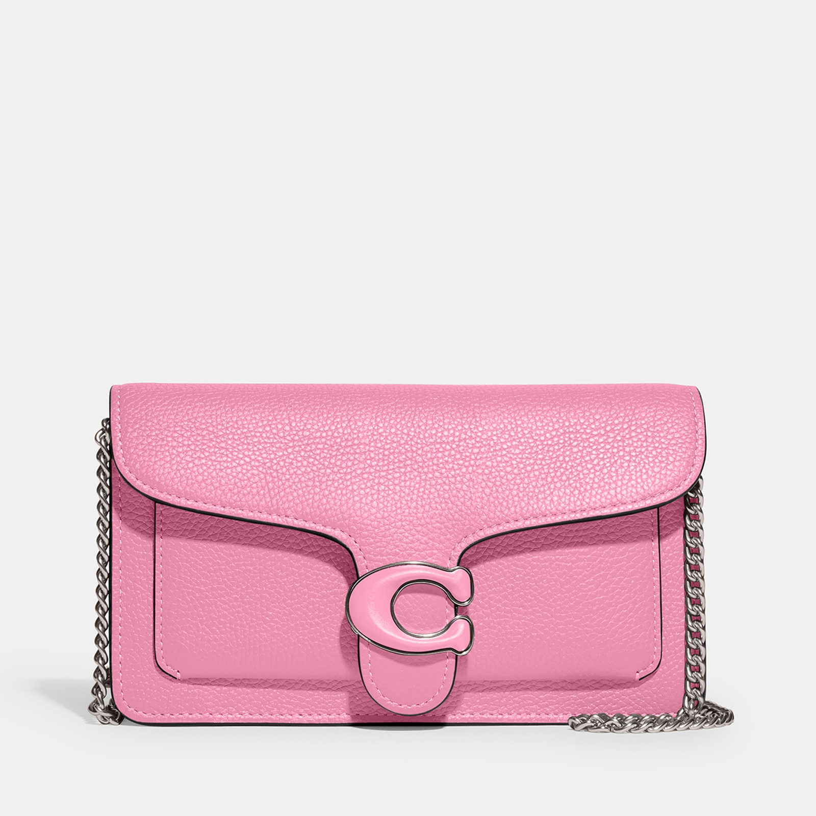 Coach Tabby Leather-Covered Chain Clutch Bag