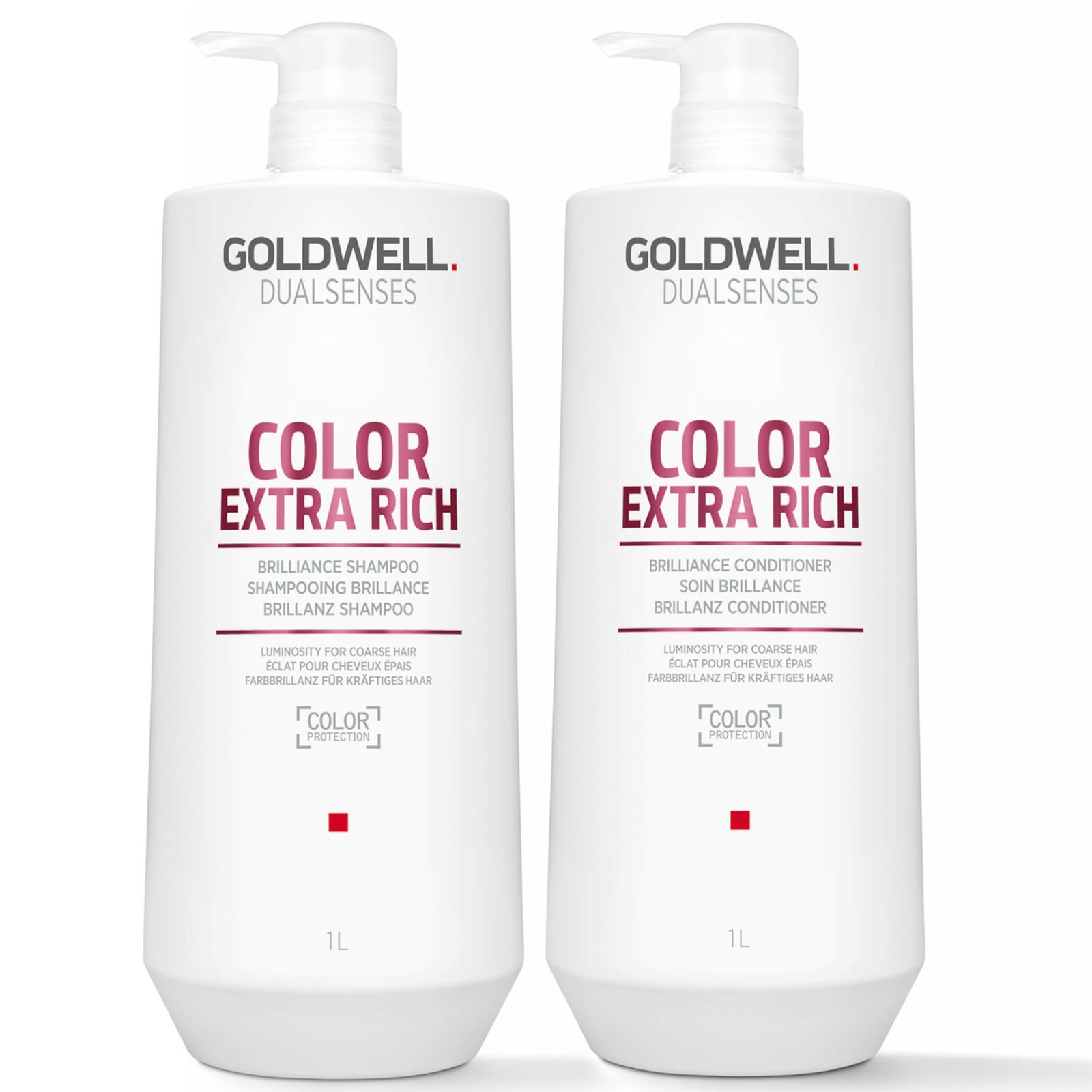 Goldwell Dualsenses Color Brilliance Extra Rich Shampoo And Conditioner 1l Duo In White