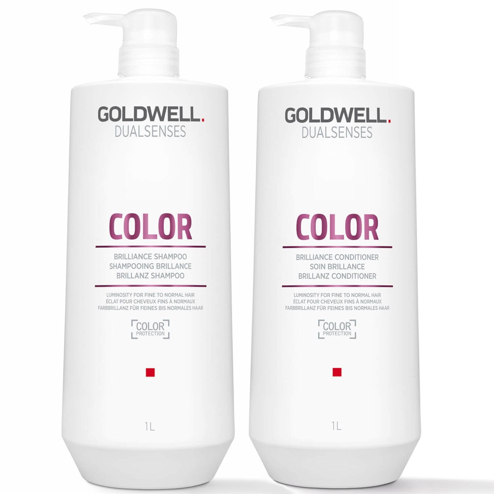 Goldwell Dualsenses Color Brilliance Shampoo And Conditioner 1l Duo In White