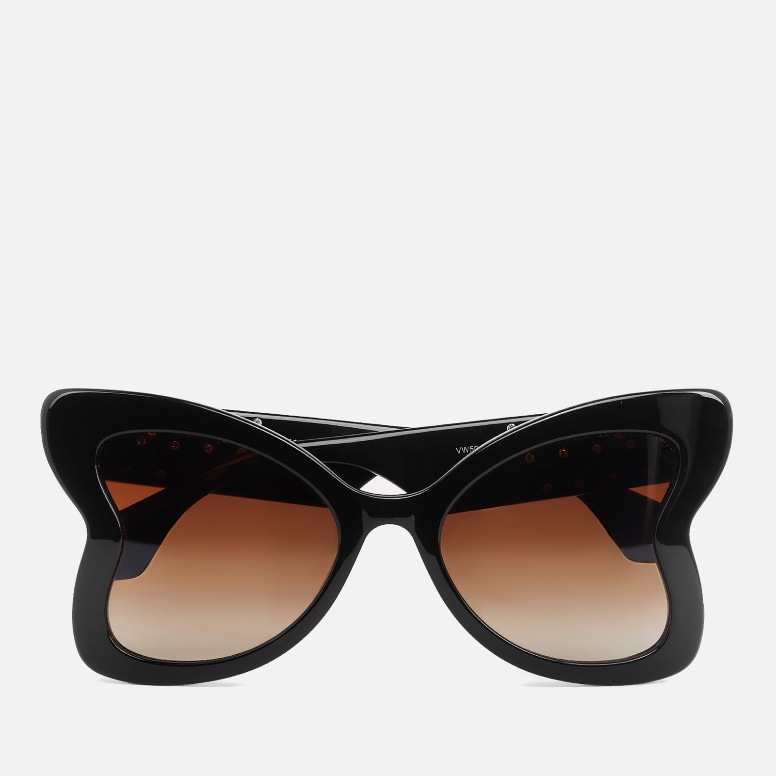 Vivienne Westwood Women's Athalia Oversized Sunglasses - Gloss Solid Black